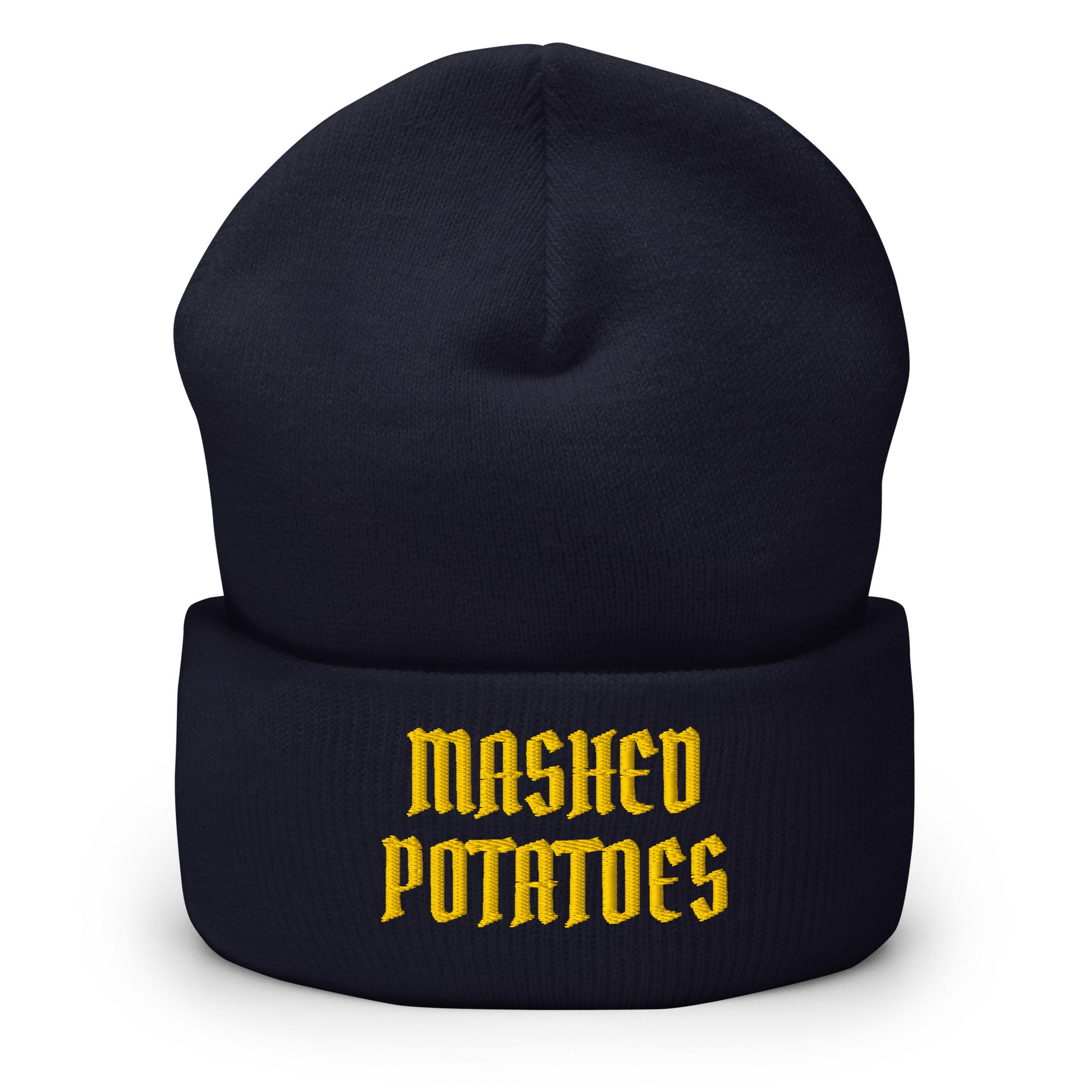 Navy Old Fashion Mashed Potatoes Cuffed Beanie