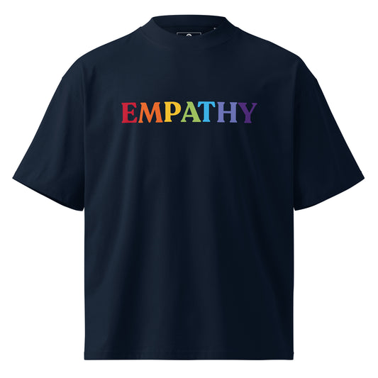 Navy Organic Oversized High Neck Empathy T-shirt