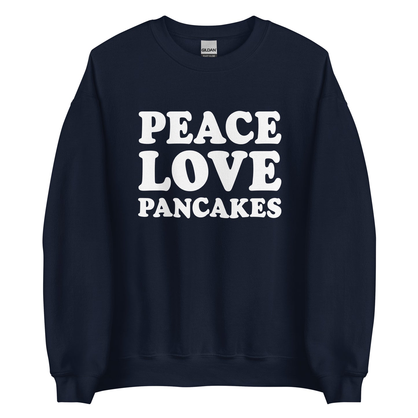 Navy Peace Love Pancakes Sweatshirt