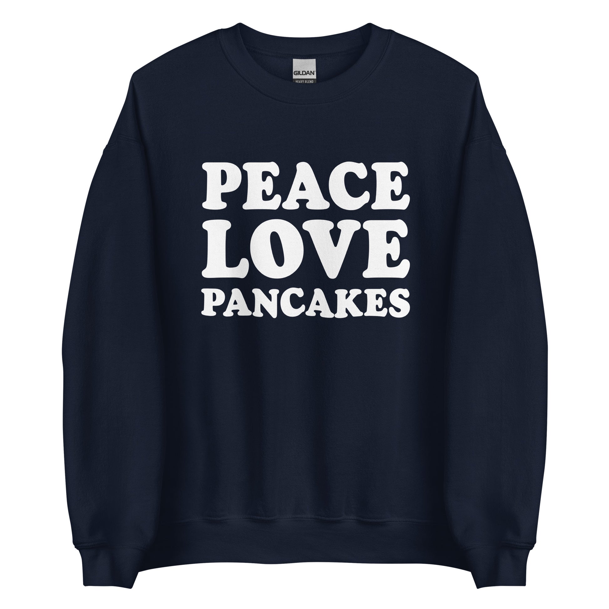 Navy Peace Love Pancakes Sweatshirt