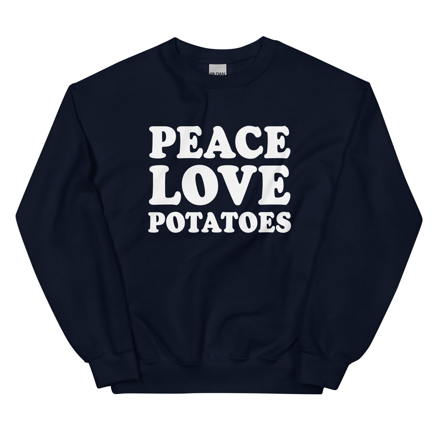 Navy Peace Love Potatoes Sweatshirt