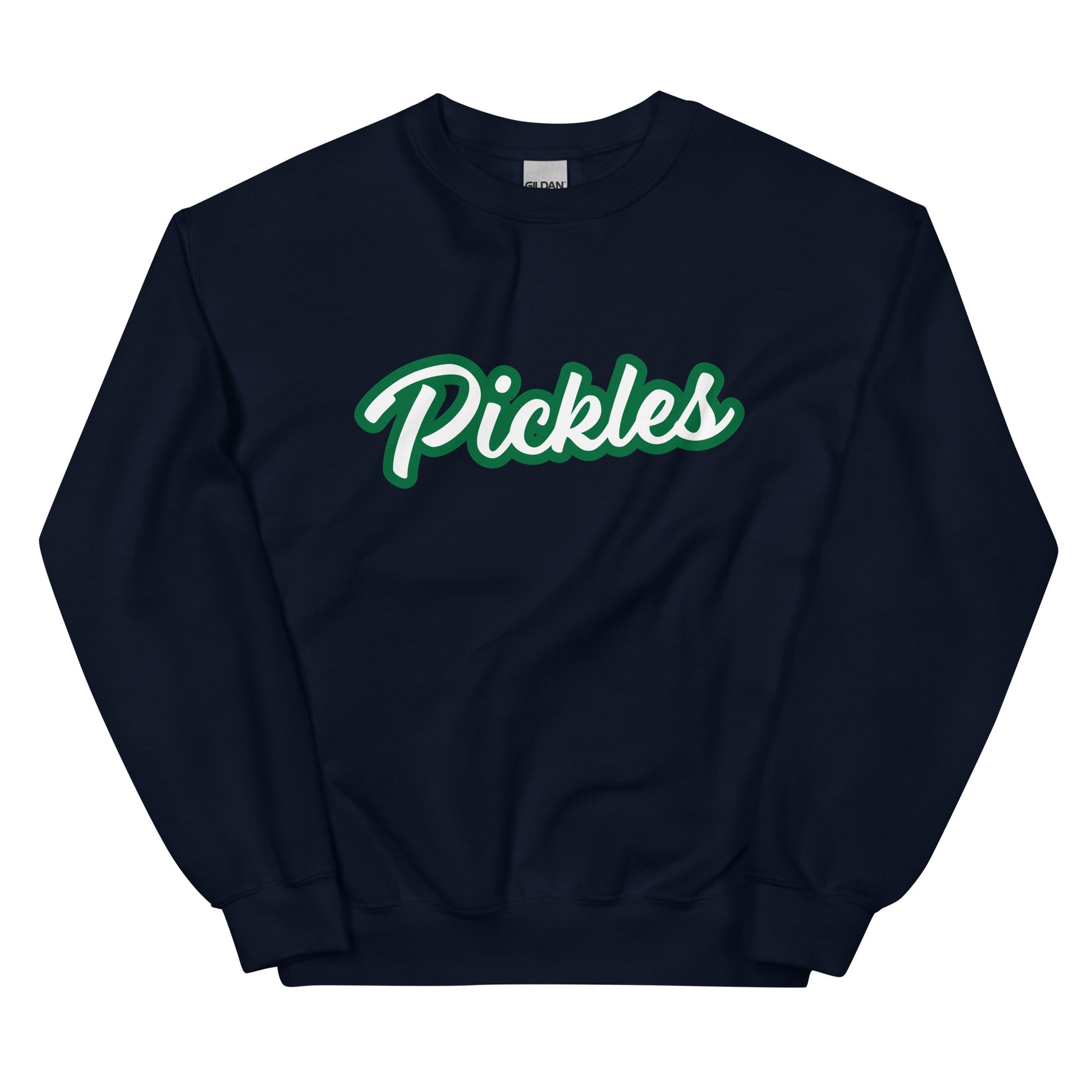 Navy Pickles Sweatshirt - Do you love pickles? Looking for a gift for a pickle lover? Our Pickle Crewneck Sweatshirt is cozy, soft, and made just for you! Eat your favorite pickles in this funny sweatshirt. 