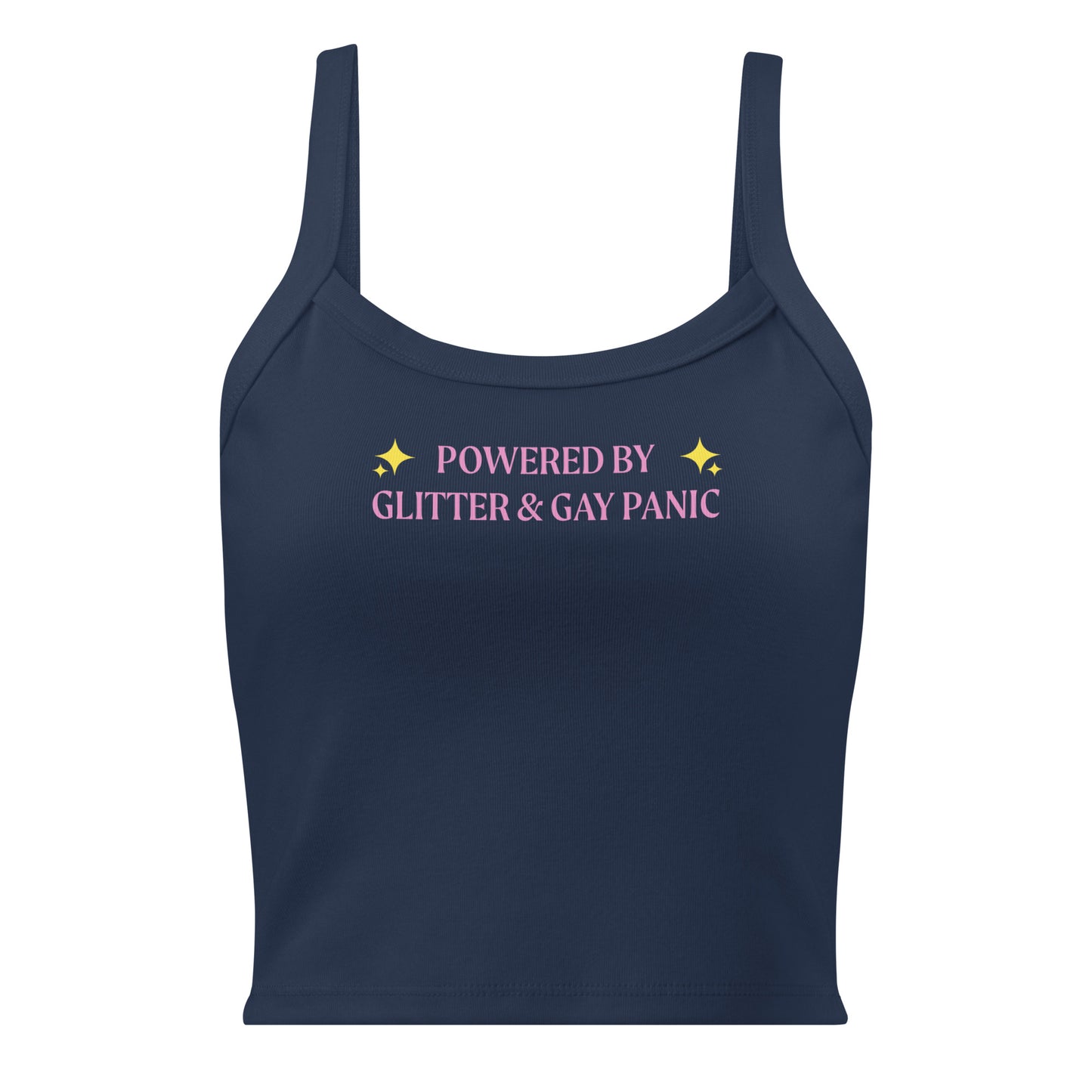 Navy Powered By Glitter & Gay Panic Tank Top