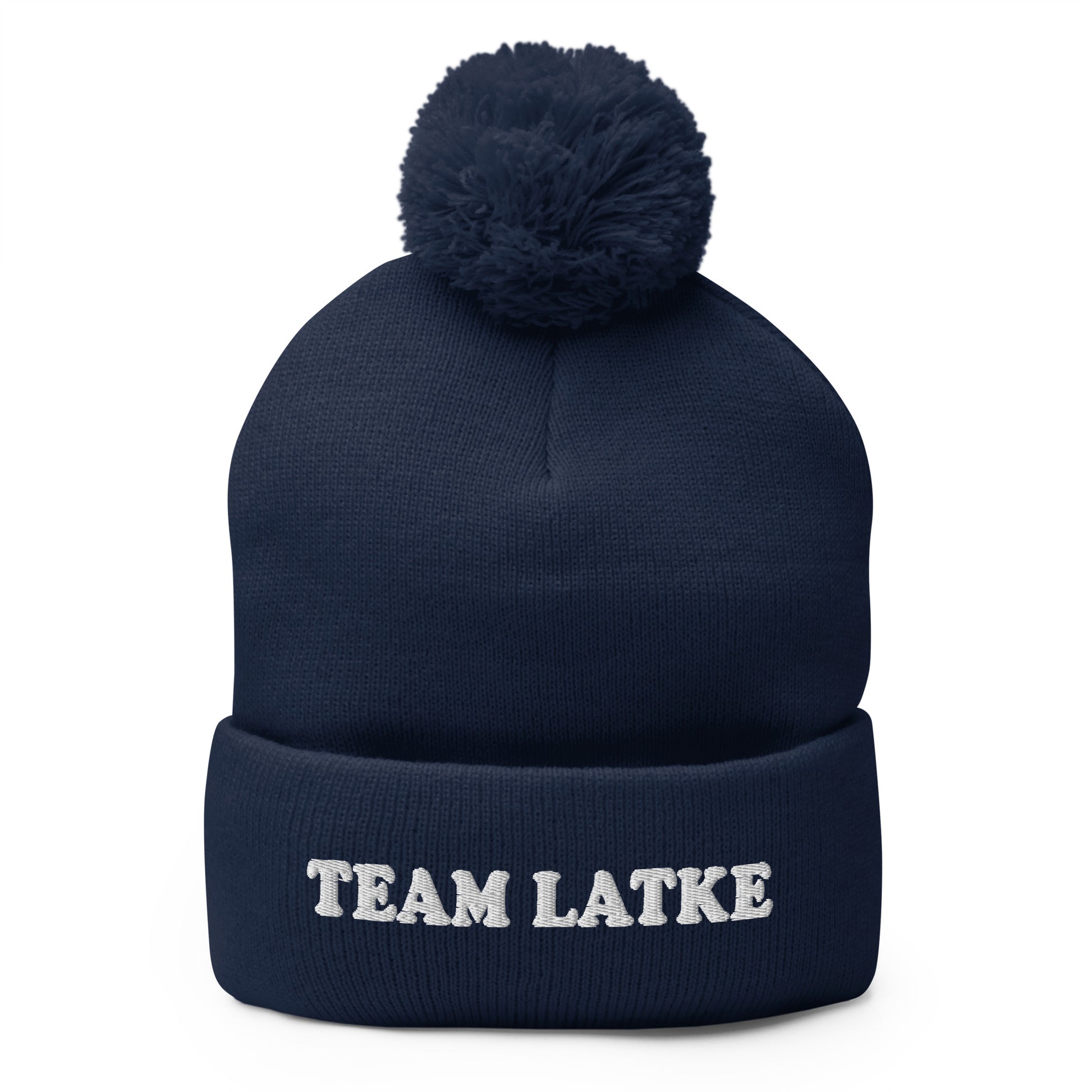 Navy Team Latke Hanukkah Beanie