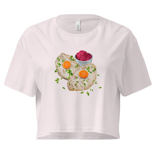 Orchid Gefilte Fish Crop Tee