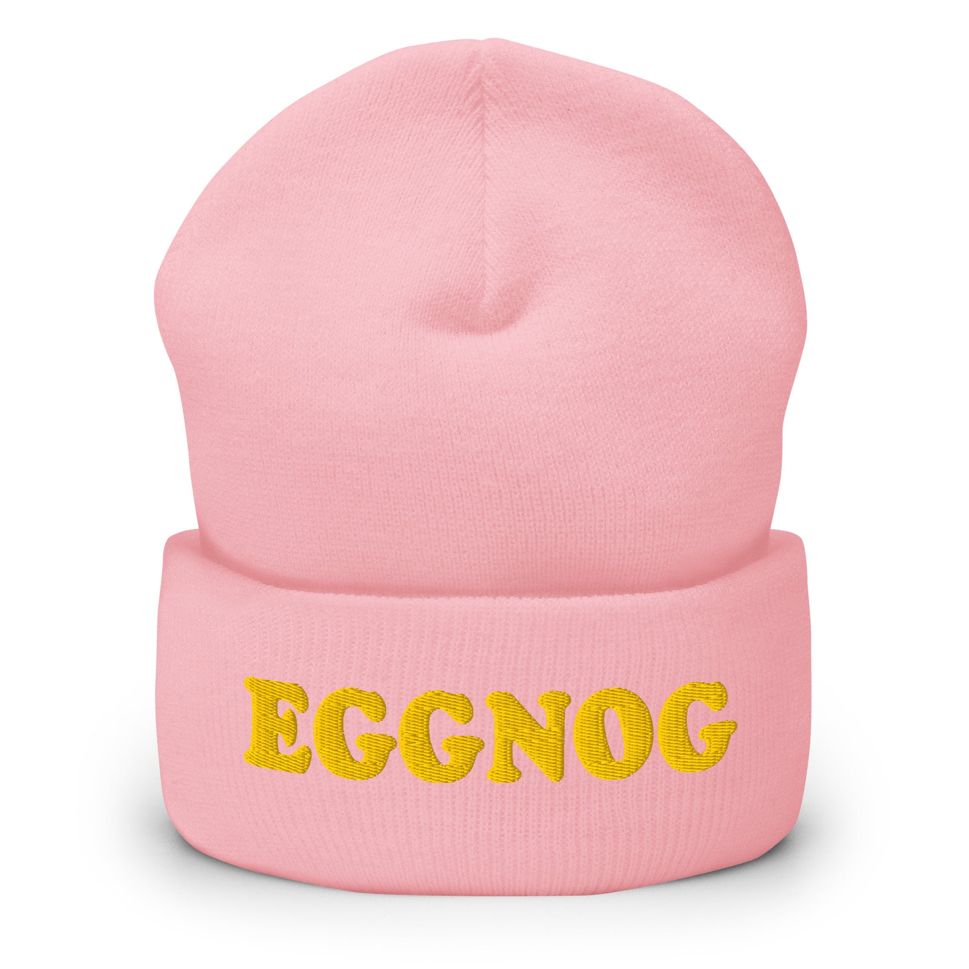 Pink Eggnog Cuffed Beanie