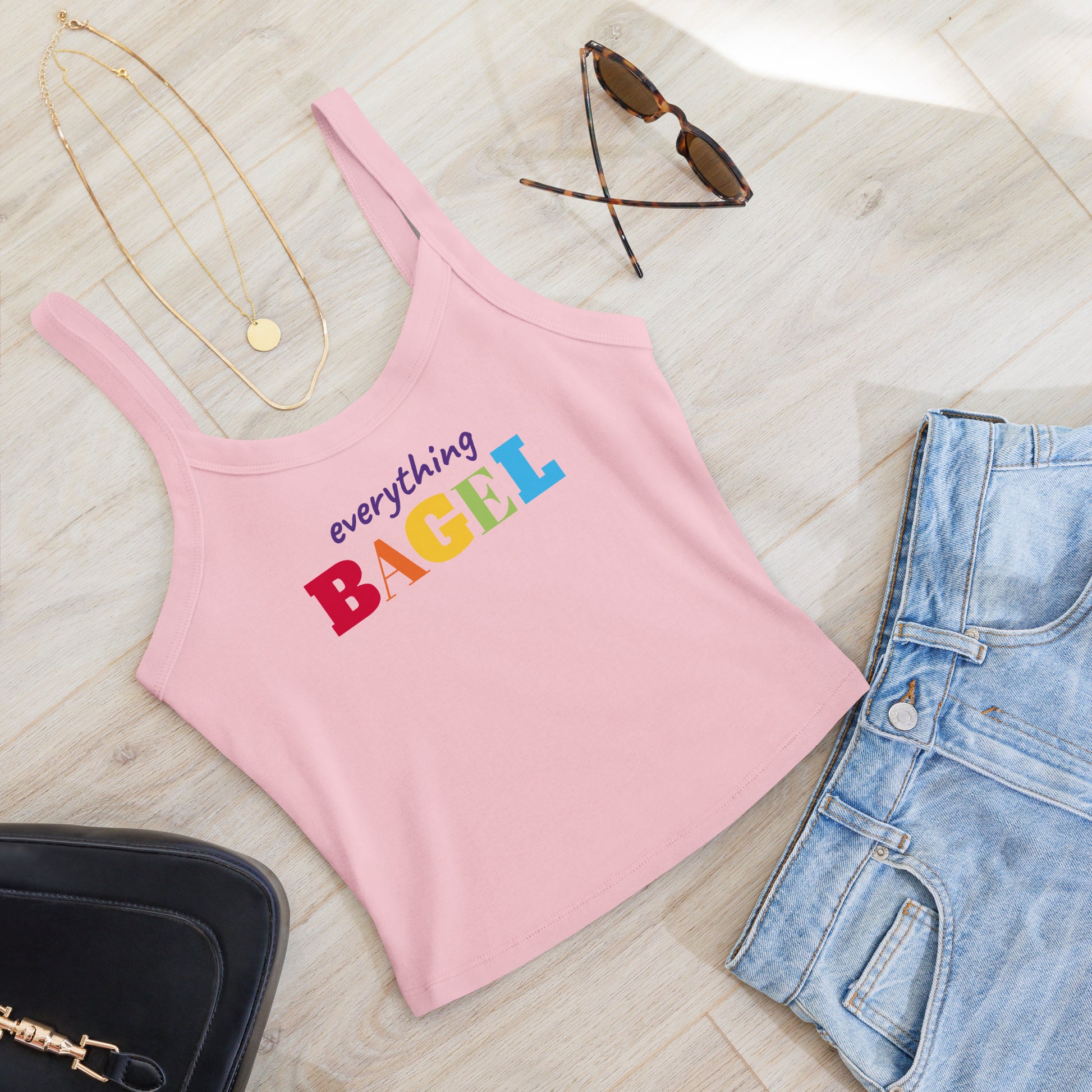 Pink Everything Bagel Pride Tank Top