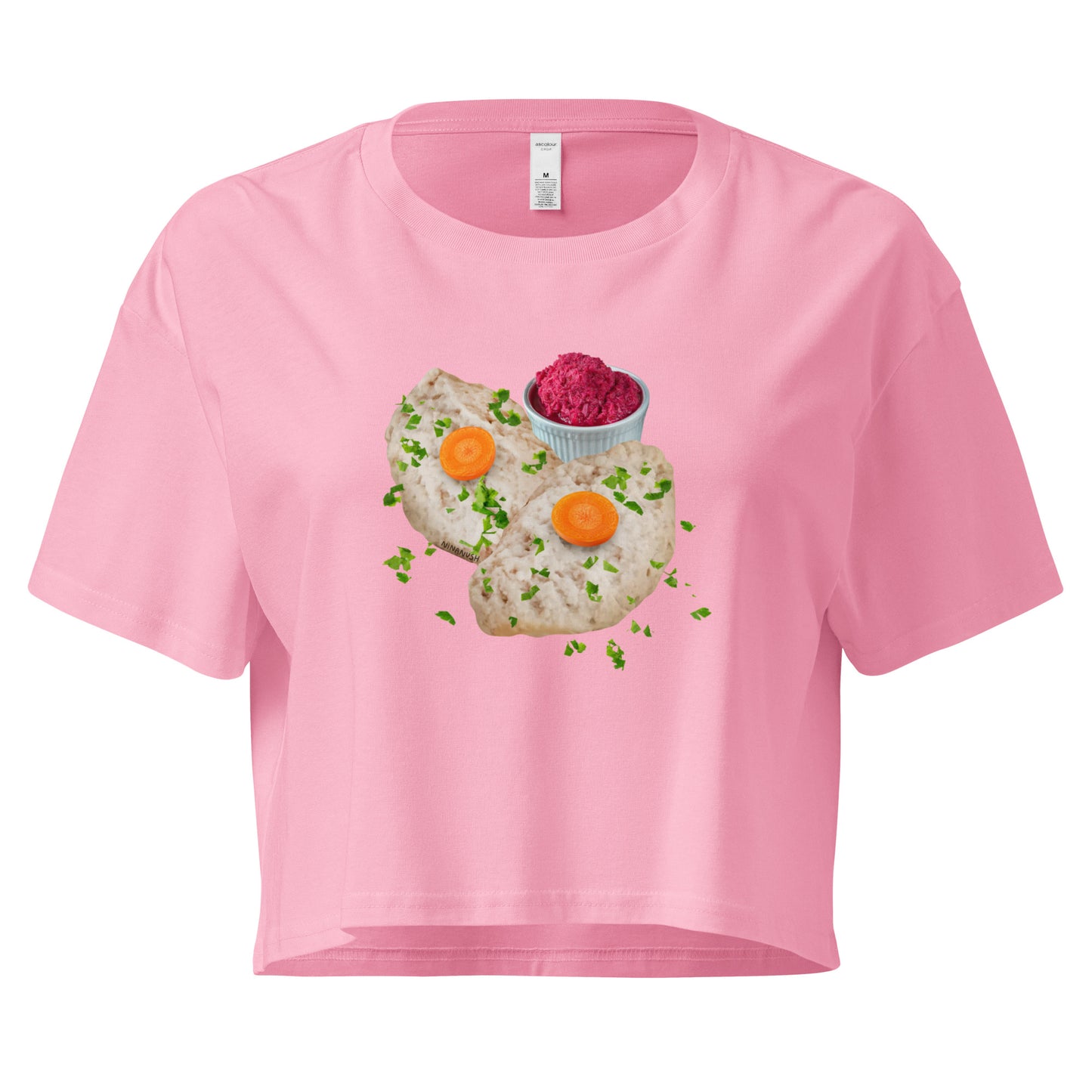 Pink Gefilte Fish Crop Tee