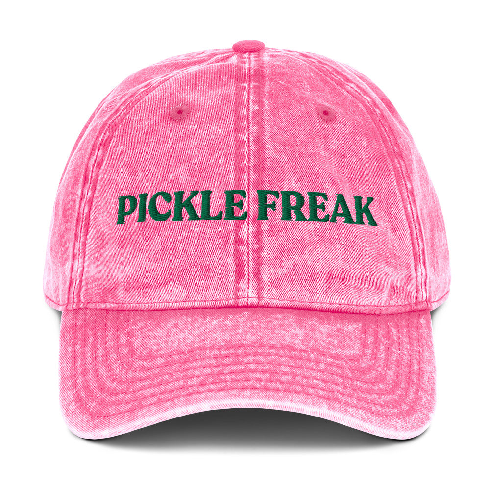 Pink - Love pickles? Looking for the perfect gift for a pickle lover? Our Pickle Freak Dad Hat is comfortable, adjustable and expertly embroidered just for you. Eat pickles and make a statement in this funny dad hat for pickle enthusiasts and beyond. 