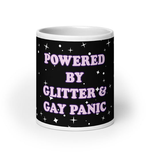 Powered By Glitter & Gay Panic Mug