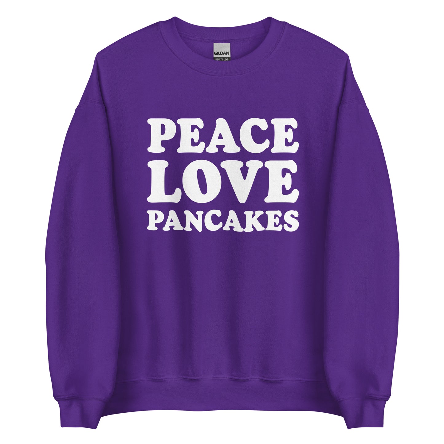 Purple Peace Love Pancakes Sweatshirt