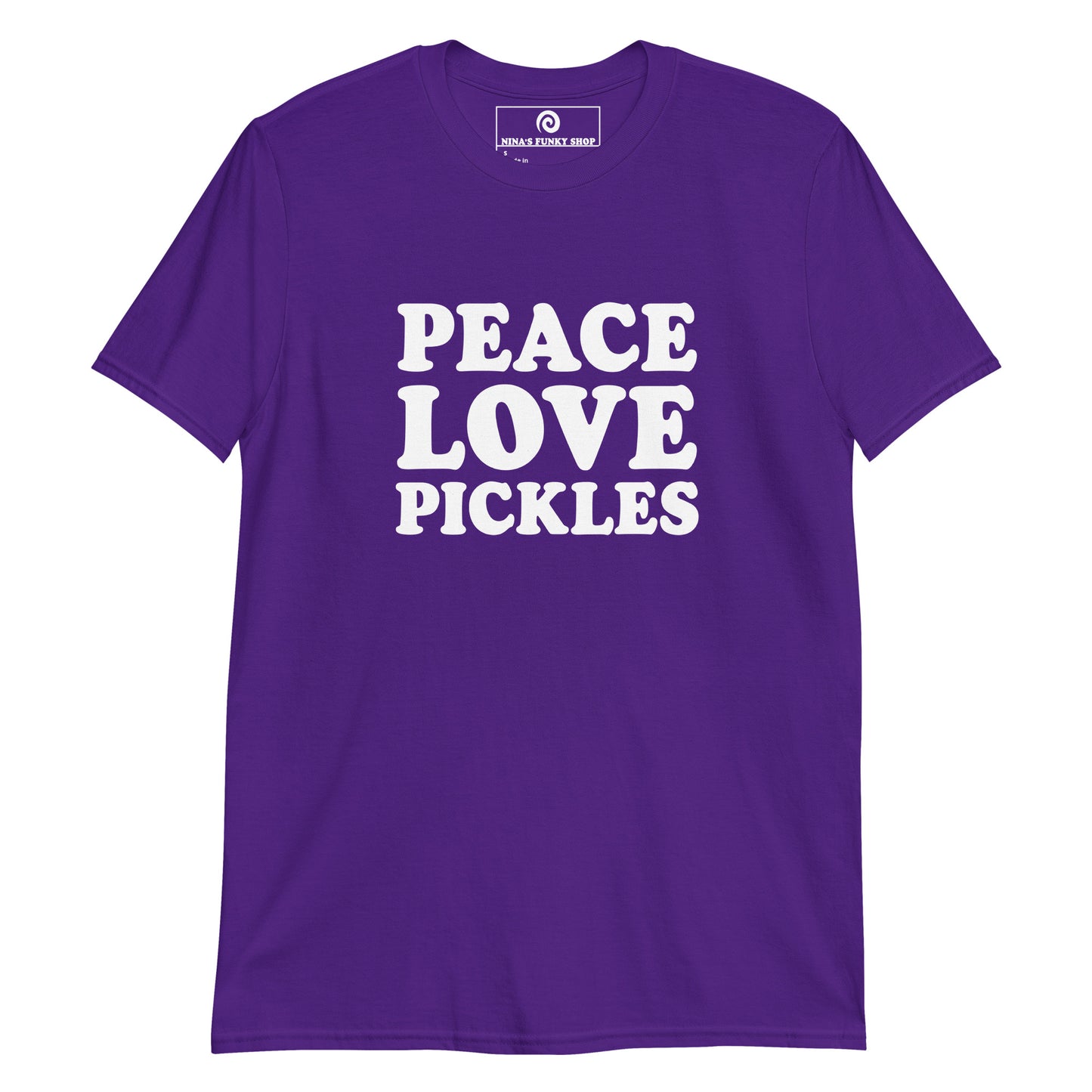 Purple Peace Love Pickles T-Shirt