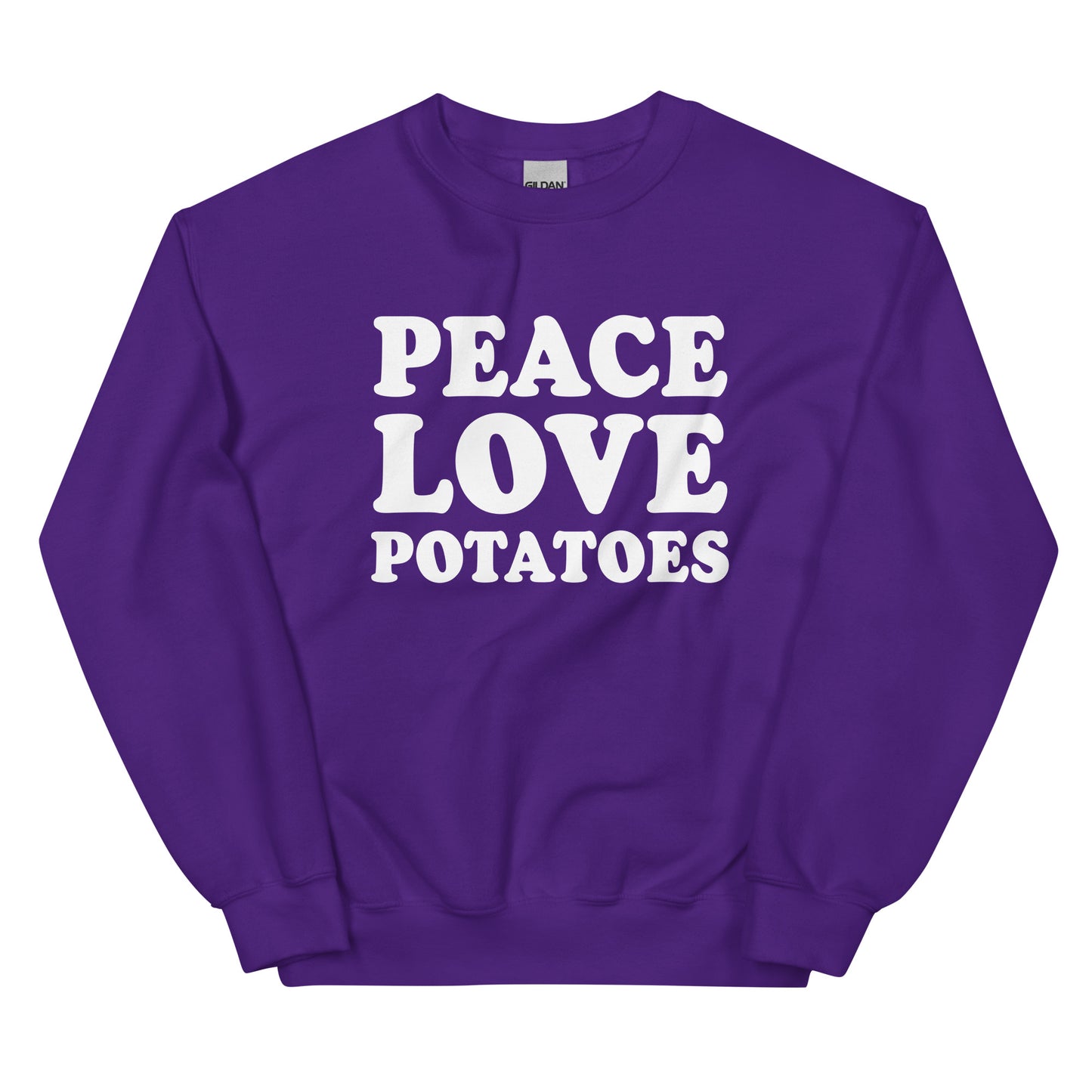 Purple Peace Love Potatoes Sweatshirt