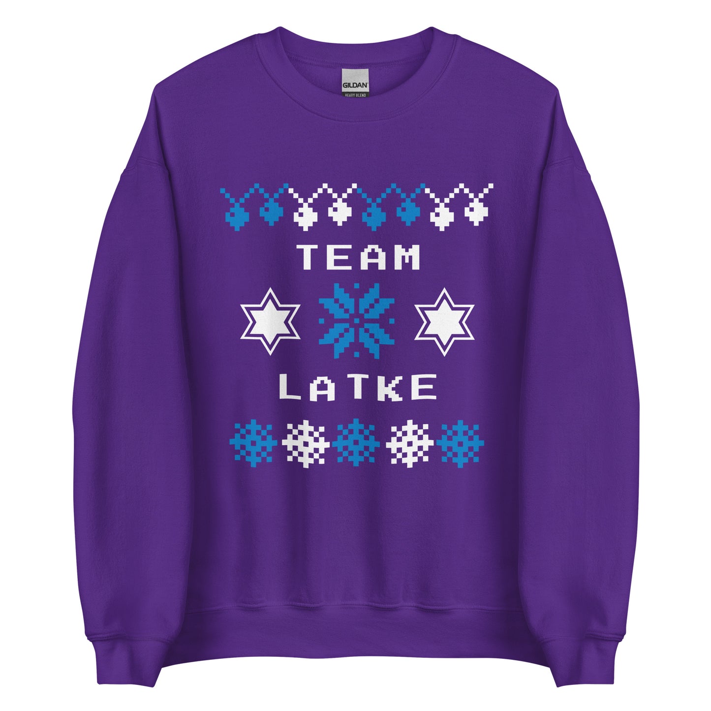 Purple Team Latke Hanukkah Sweatshirt