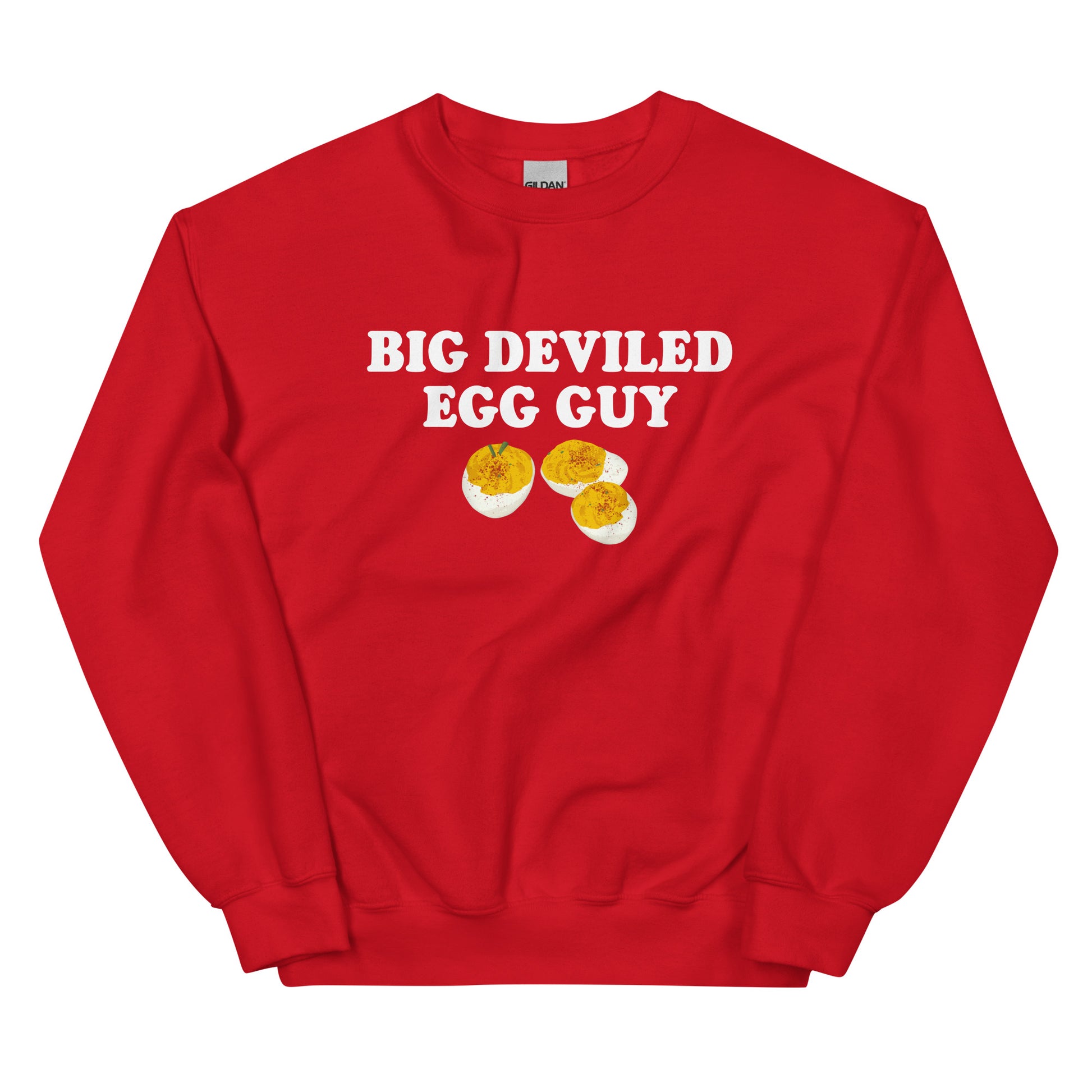 Red Big Deviled Egg Guy Sweatshirt