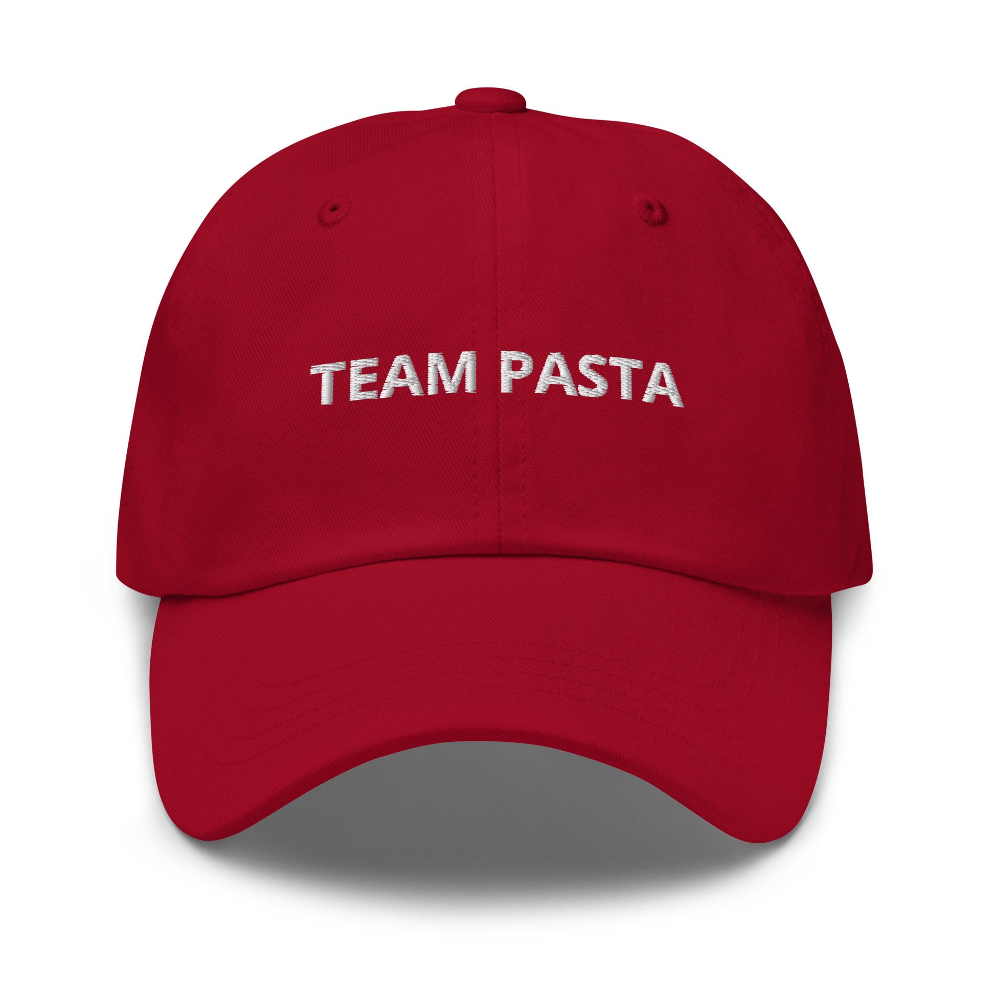 Red Black Team Pasta Dad Hat