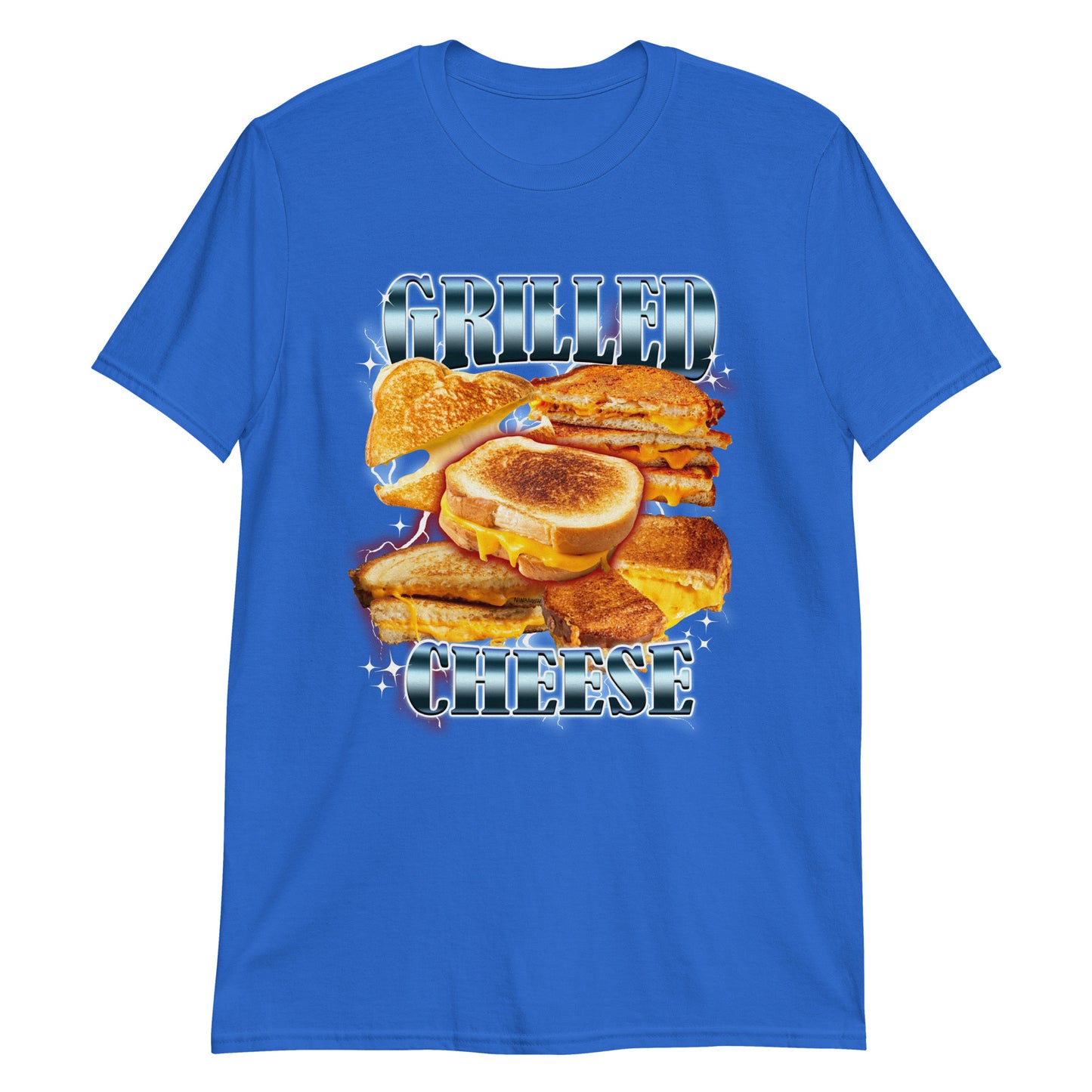 Royal Blue 90s Bootleg Grilled Cheese T-Shirt