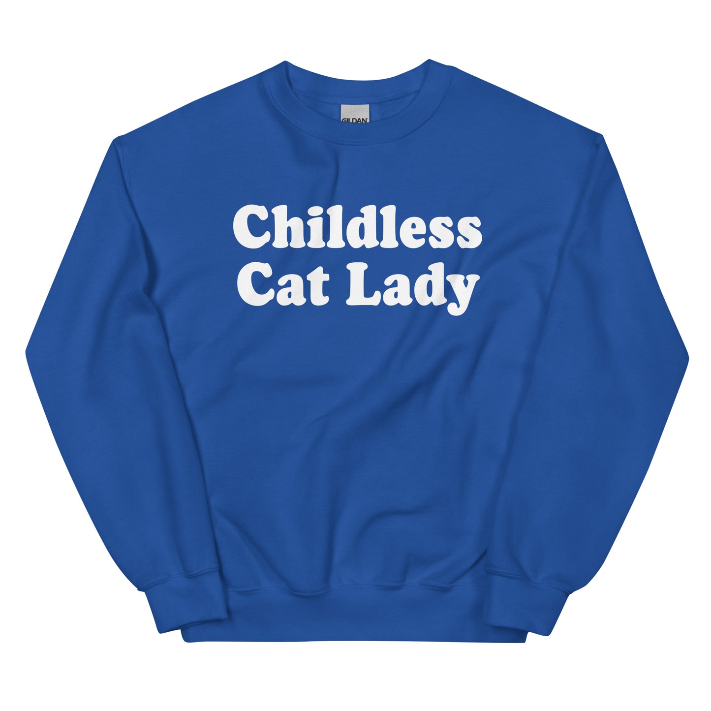 Royal Blue Childless Cat Lady Crewneck Sweatshirt