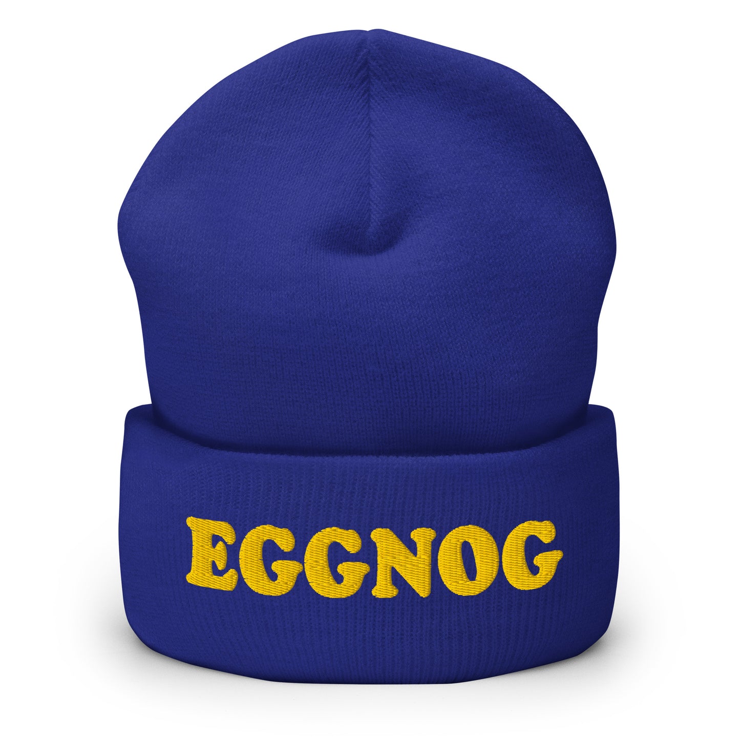 Royal Blue Eggnog Cuffed Beanie