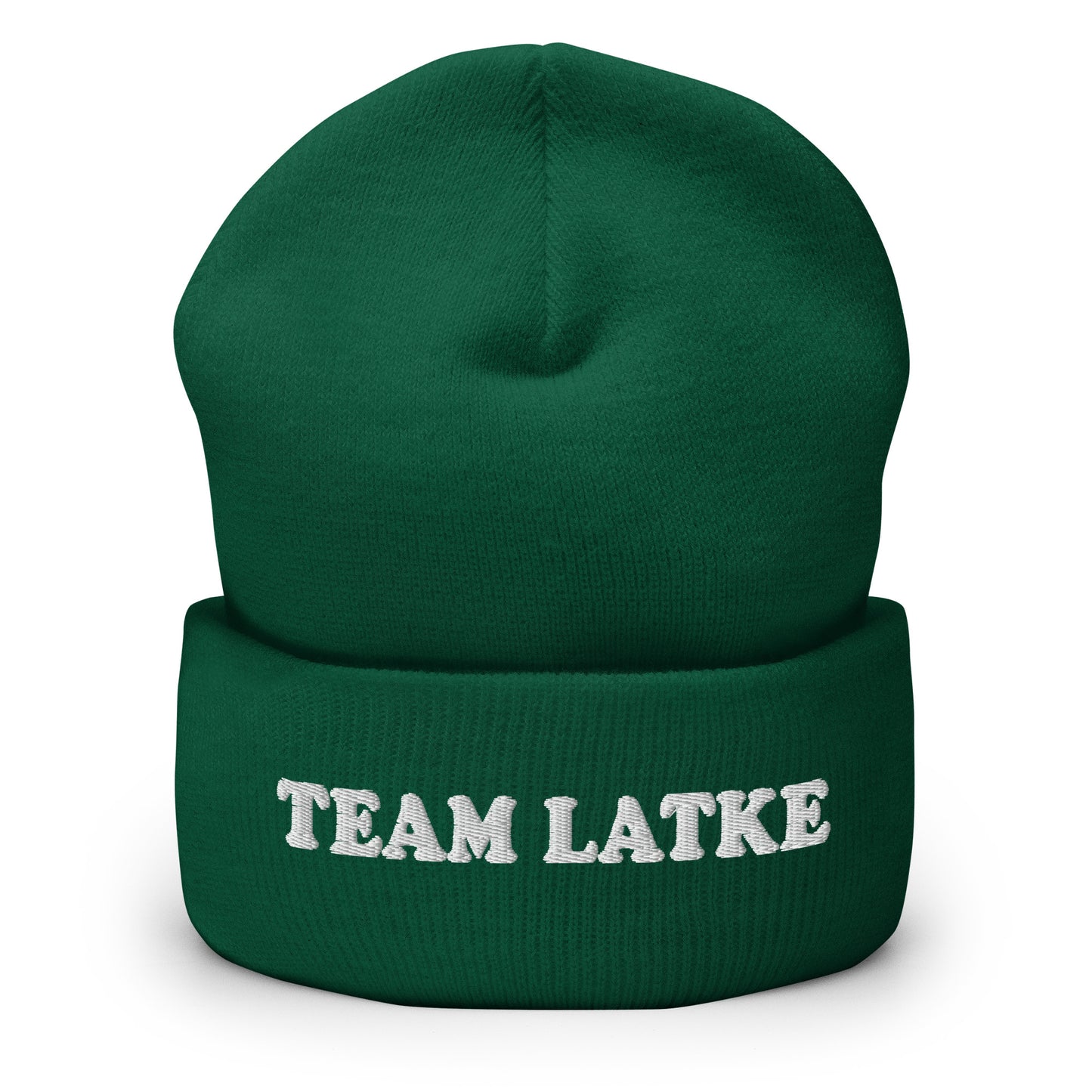 Spruce Green Team Latke Cuffed Beanie