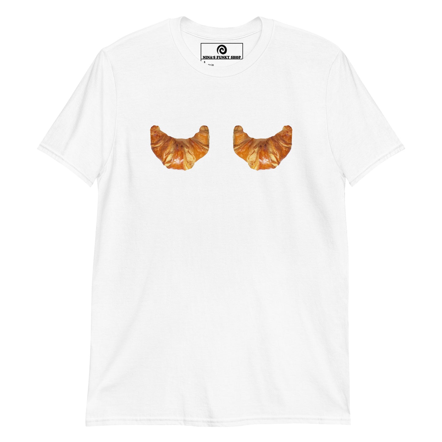 White Croissant Boobs T-Shirt