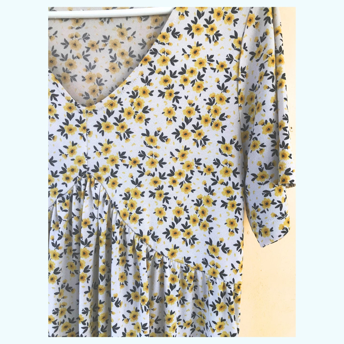 Yellow Floral Dress Close Up