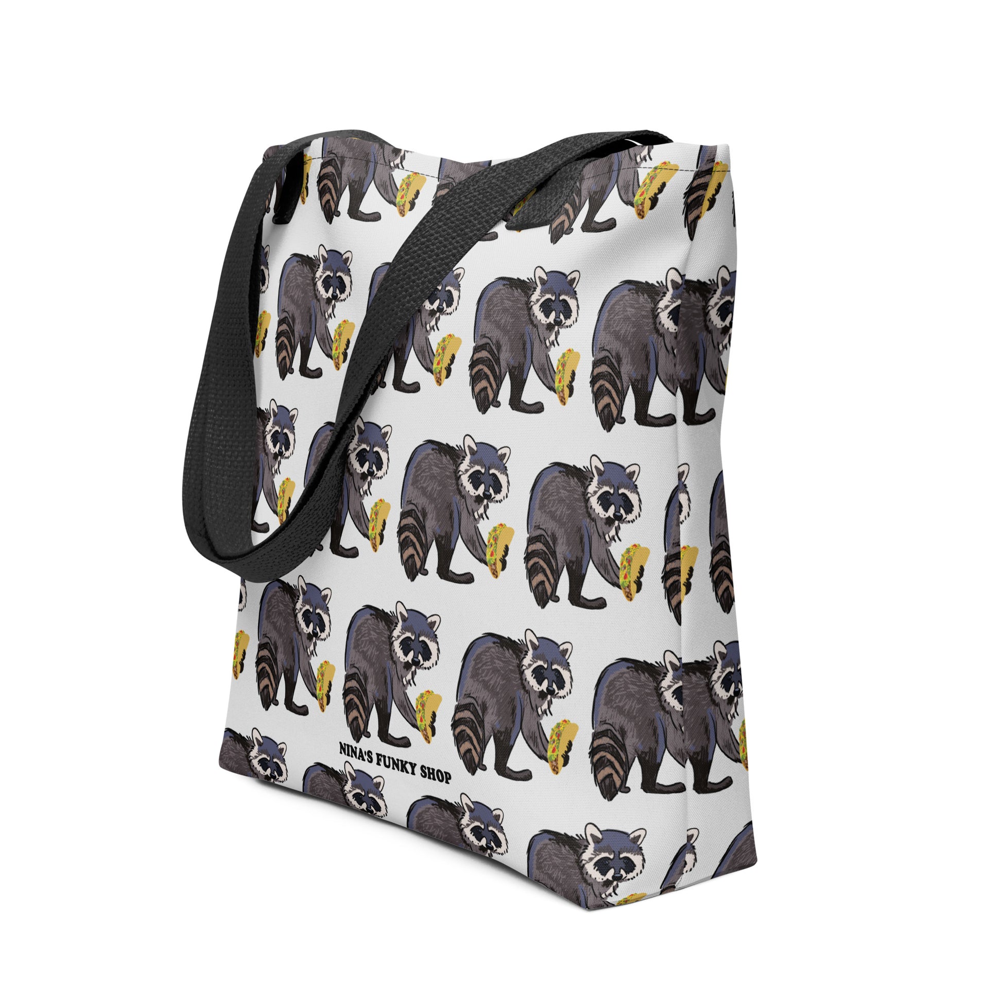 raccoon tote bag