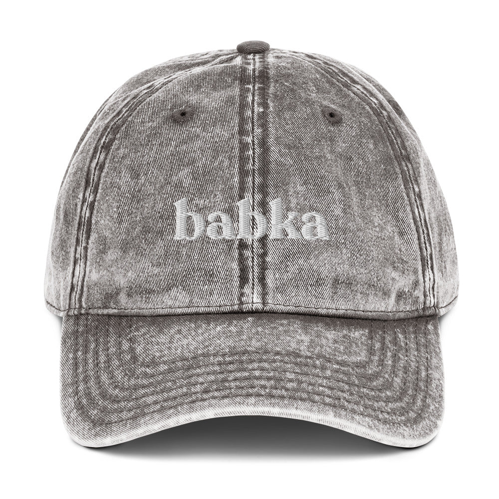 Gray Babka Dad Hat from Nina's Funky Shop by ninanush - Do you love babka? Looking for a unique foodie gift? Look no further! This babka hat is just what you need. Celebrate this delicious dessert with a fun foodie dad hat. It's a comfortable embroidered dad hat with a stylish washed out cotton material. The perfect hat for babka enthusiasts and foodies of all kinds. Celebrate your favorite food and drinks in our funky foodie apparel, designed by Nina and made just for you.