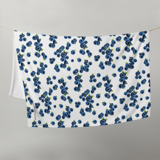 Blueberries Blanket Hanging on a Line