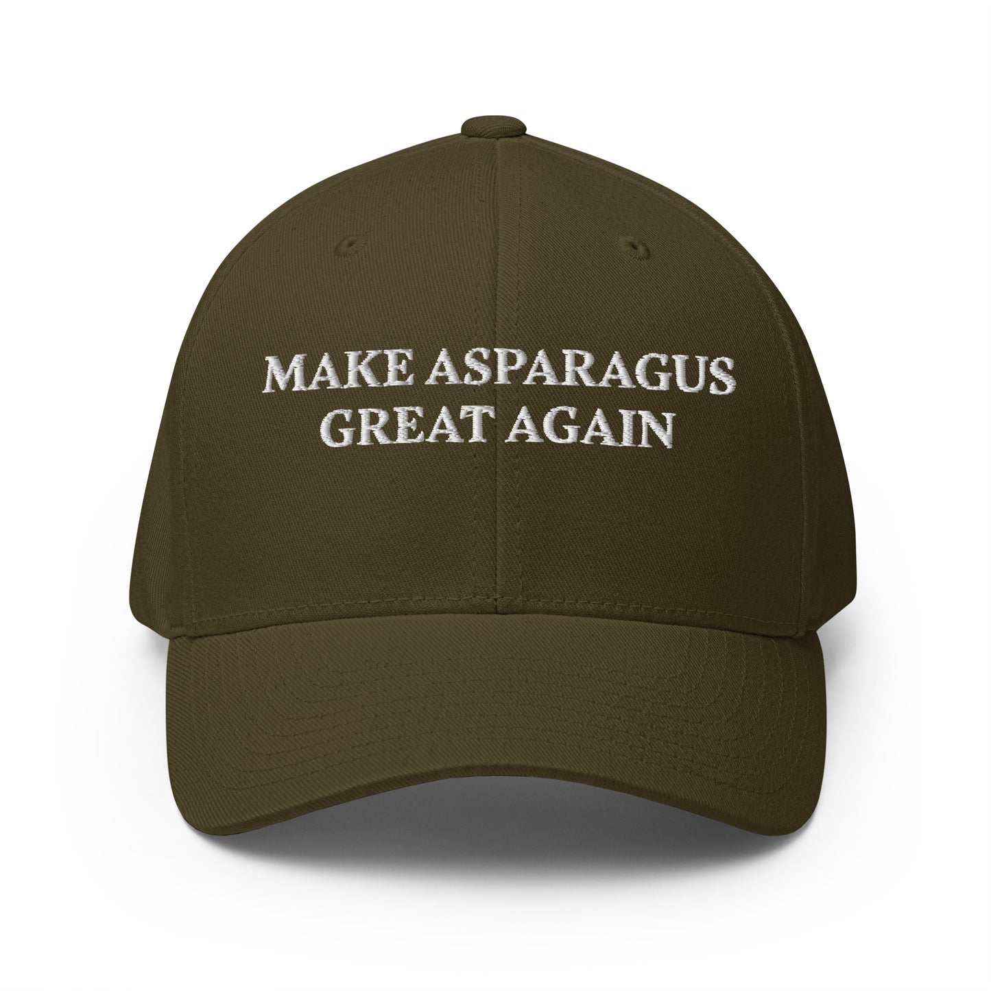 Army Green fake MAGA from Nina's Funky Shop by ninanush - Love asparagus? This Make Asparagus Great Again Hat is funny and sarcastic. Available in two sizes with an elastic stretch band, this hat is comfortable, comes in a variety of colors and is made just for you. It has an athletic shape with a curved visor and a sarcastic MAGA saying, expertly embroidered on the front.