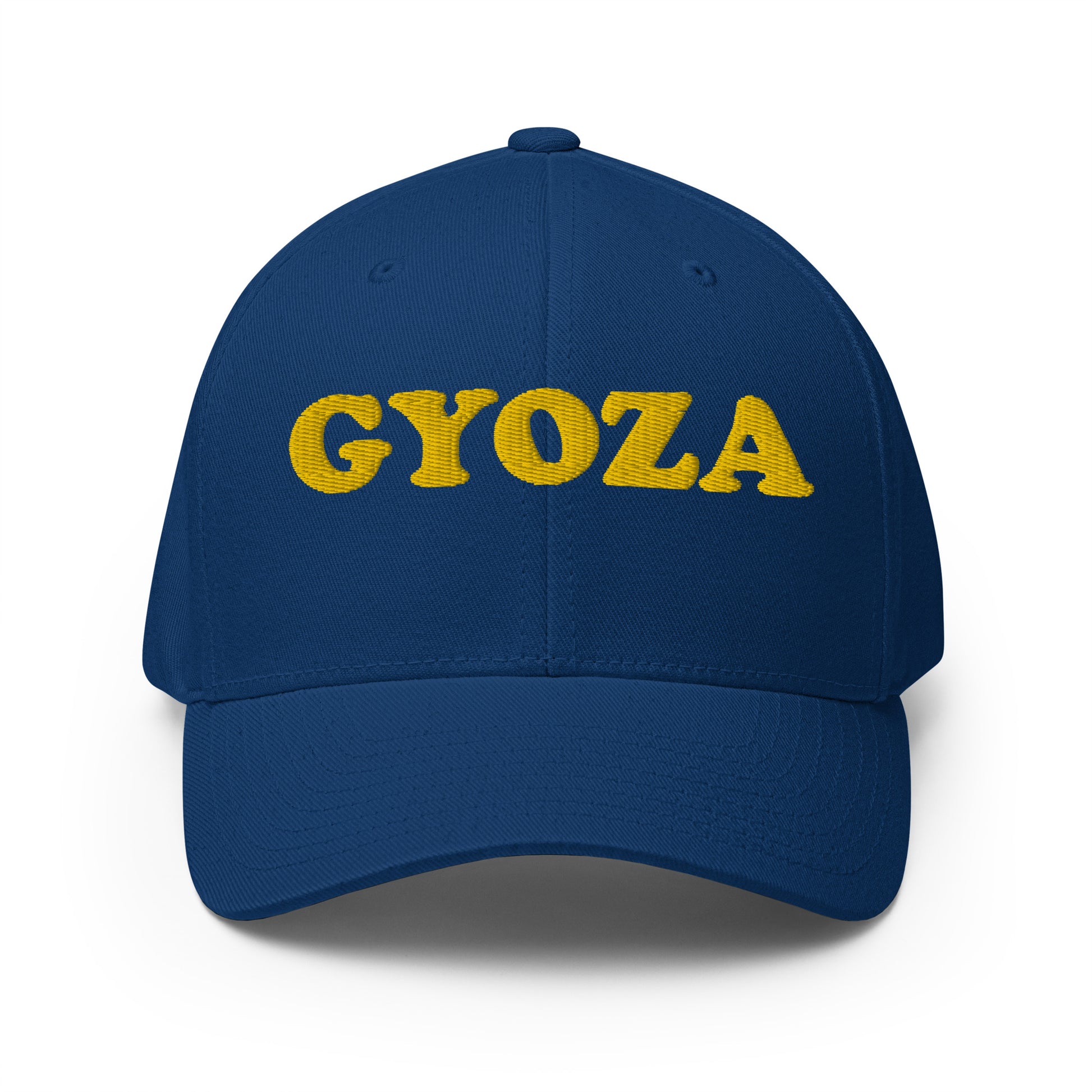 Royal blue gyoza hat - This gyoza hat is available in two sizes, many colors and has an elastic stretch band. It's comfortable, unique and a perfect funny food hat for gyoza enthusiasts and foodies of all kinds! This gyoza lover hat has a classic baseball cap style with a curved visor and is made just for you. Eat gyoza in style and wear it as everyday streetwear or give it to your favorite gyoza aficionado. 