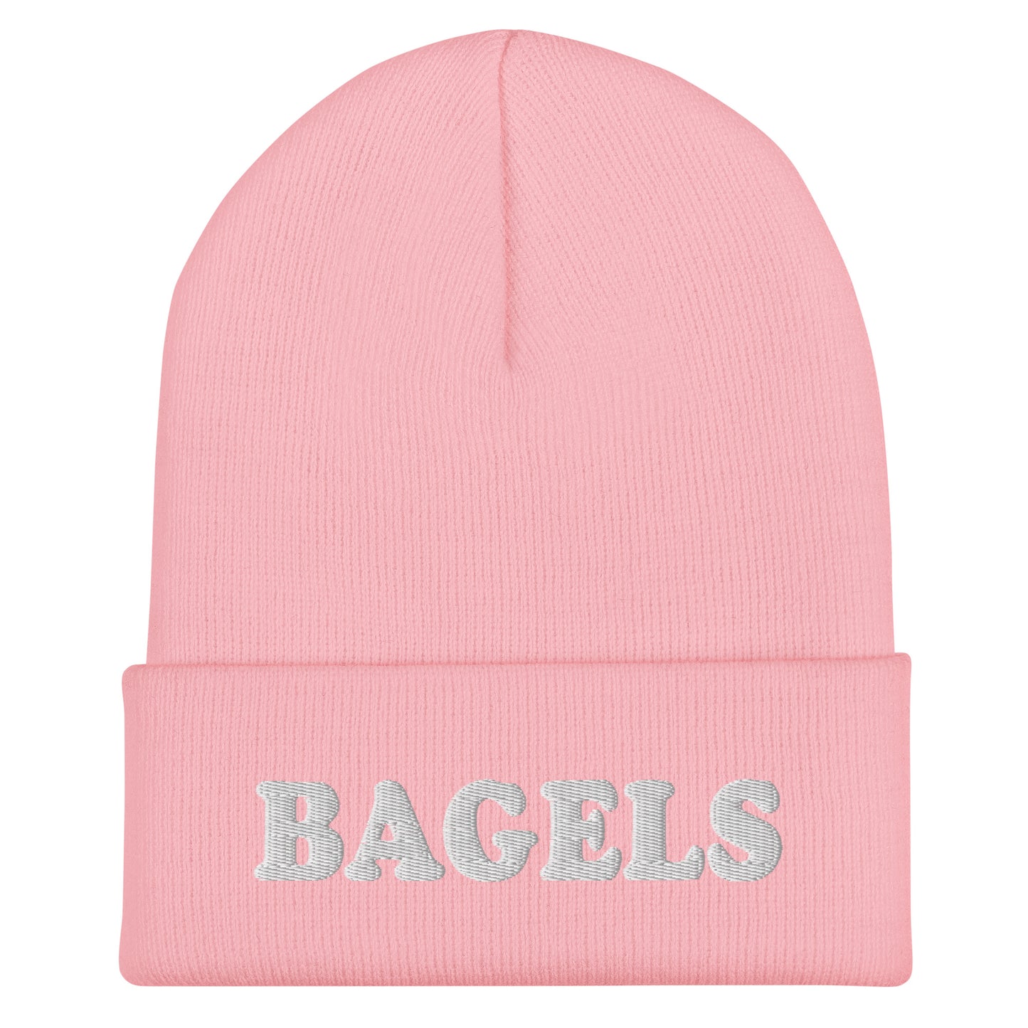 Pink Love bagels? Looking for a gift for a bagel enthusiast? Our cozy and comfortable Bagels beanie is expertly embroidered just for you. It's perfect hat for bagel lovers and foodies of all kinds.