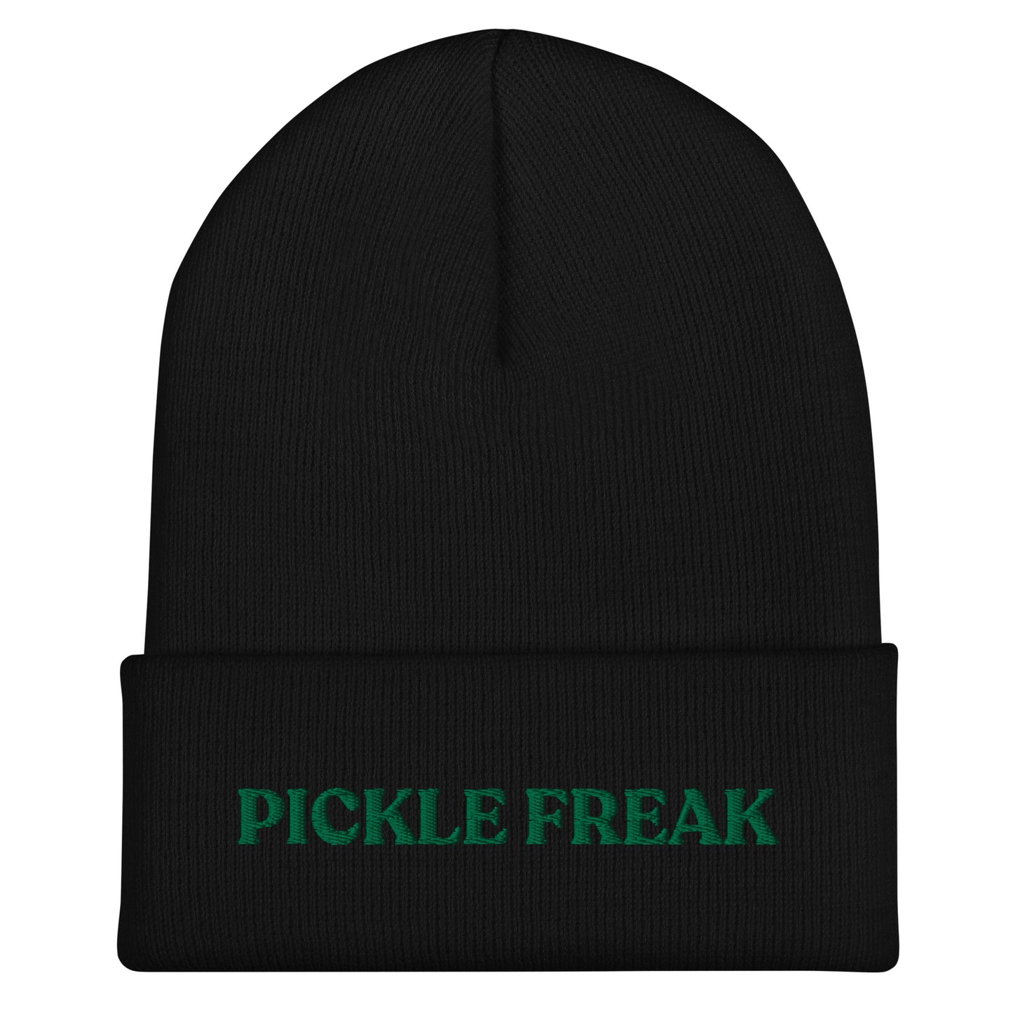 Black Our Pickle Freak Beanie is warm, cozy and embroidered just for you! It's a funny beanie for pickle enthusiasts that comes in a variety of colors. A perfect warm hat for pickle lovers or a funny gift for a foodie.