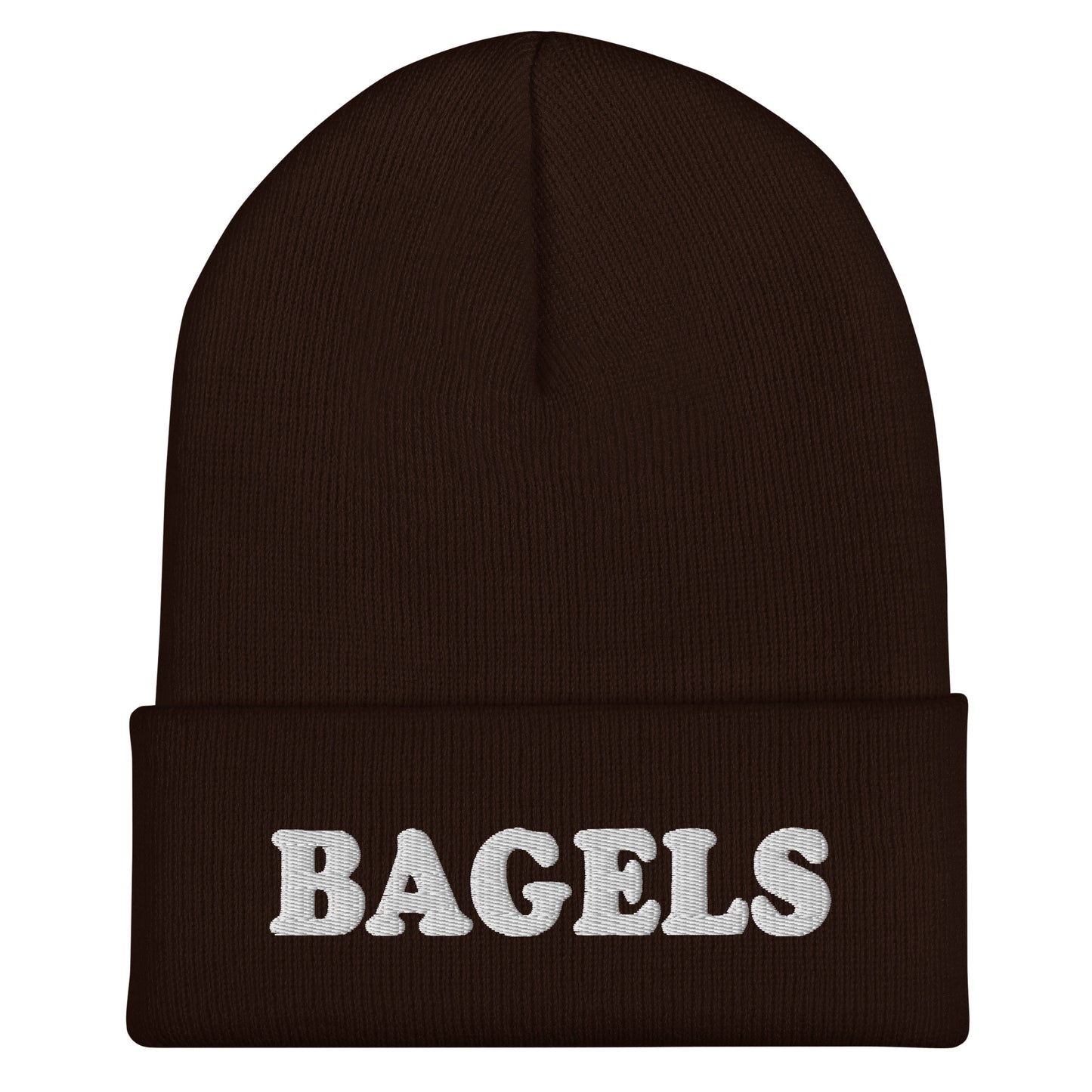 Brown Love bagels? Looking for a gift for a bagel enthusiast? Our cozy and comfortable Bagels beanie is expertly embroidered just for you. It's perfect hat for bagel lovers and foodies of all kinds.