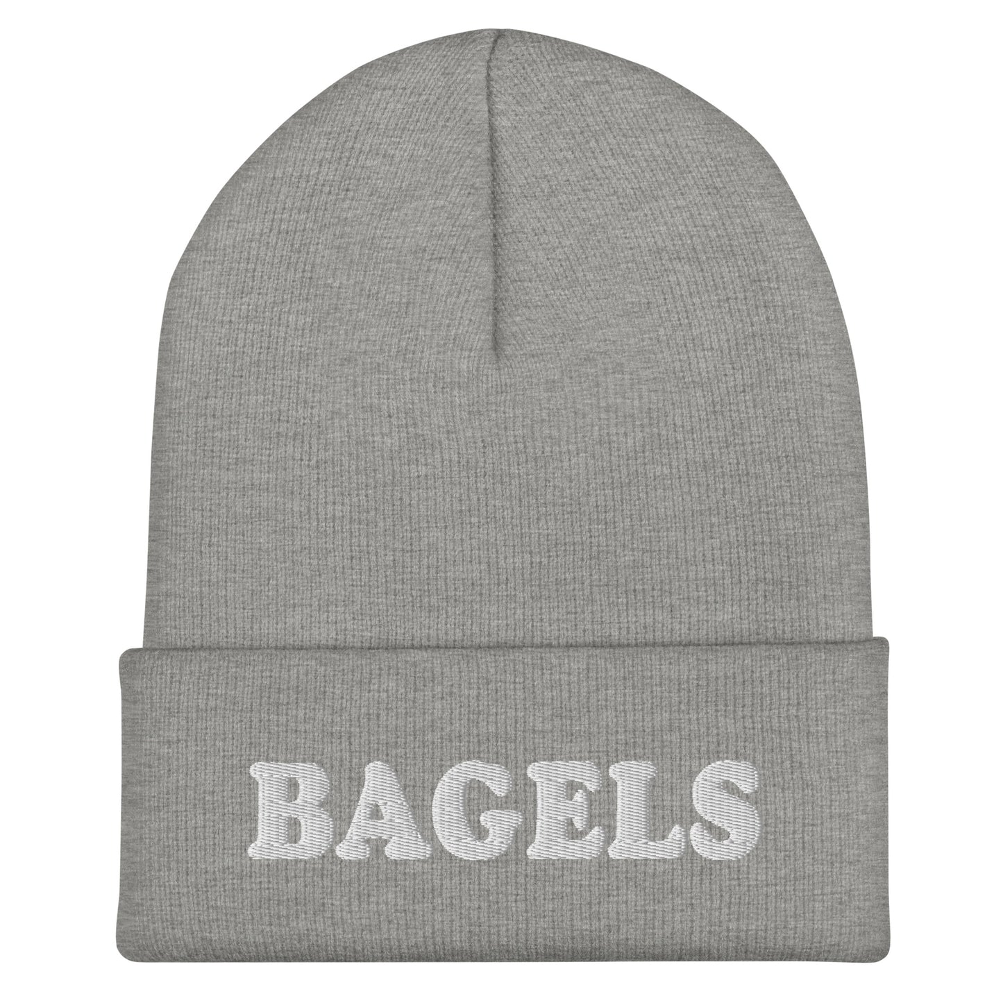 Light Gray Love bagels? Looking for a gift for a bagel enthusiast? Our cozy and comfortable Bagels beanie is expertly embroidered just for you. It's perfect hat for bagel lovers and foodies of all kinds.