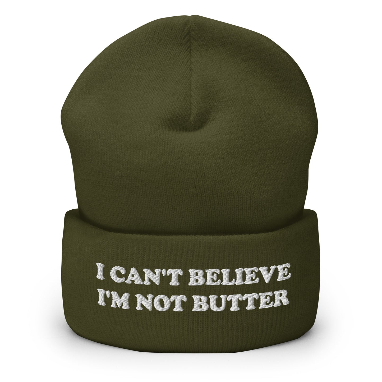 I Can't Believe I'm Not Butter Cuffed Beanie