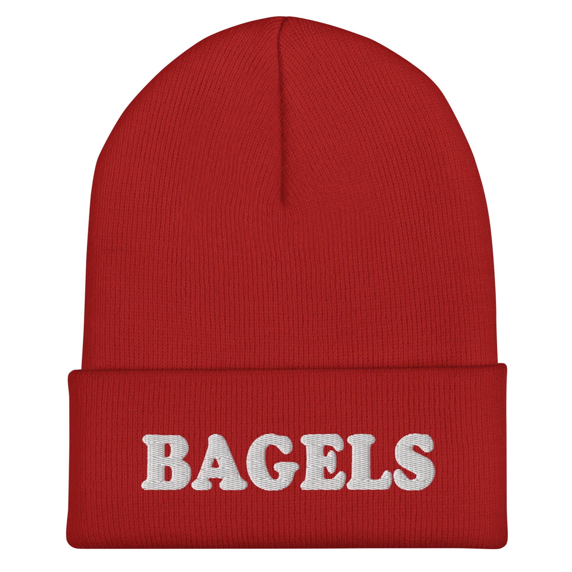 Red Love bagels? Looking for a gift for a bagel enthusiast? Our cozy and comfortable Bagels beanie is expertly embroidered just for you. It's perfect hat for bagel lovers and foodies of all kinds.