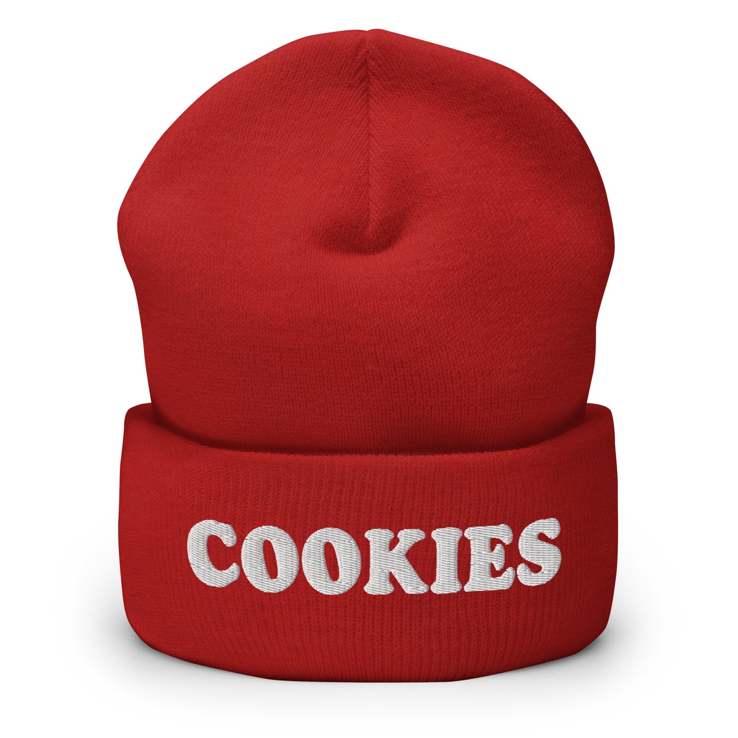 Red Are you a cookie enthusiast? Looking for a gift for a aficionado? Our cozy and comfortable Cookie Beanie is expertly embroidered just for you. It's a perfect hat for cookie lovers and foodies of all kinds.