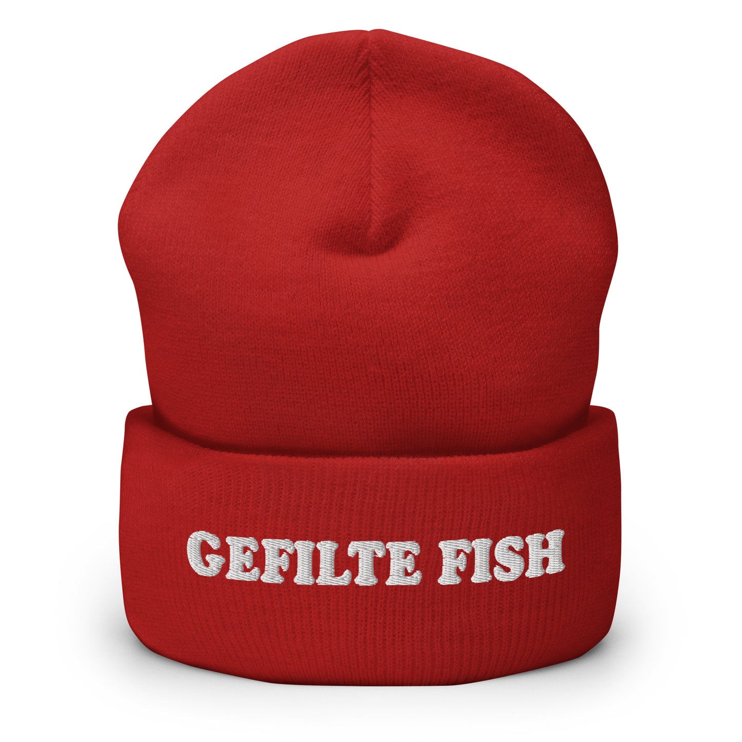 Red Gefilte Fish Hat - Our Gefilte Fish Beanie is warm, cozy and embroidered just for you! It's a weird beanie for gefilte fish enthusiasts that comes in a variety of colors. A perfect Jewish foodie hat for everyday wear or a funny gift for an Ashkenazi.