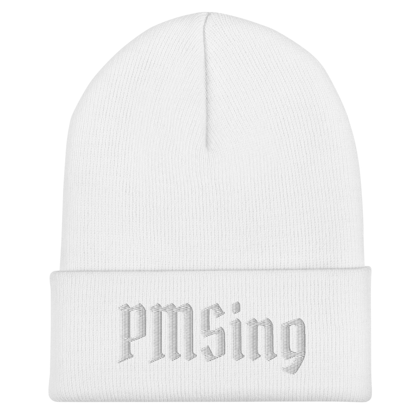 White PMSing Beanie