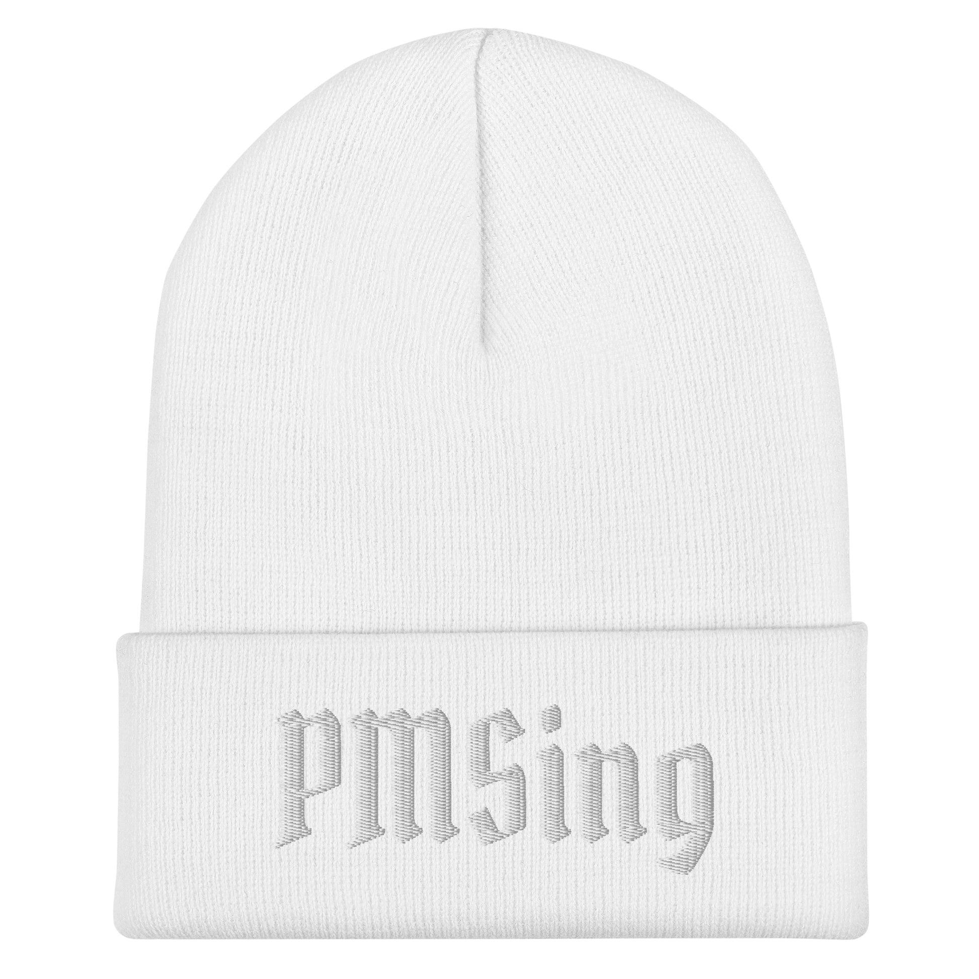 White PMSing Beanie