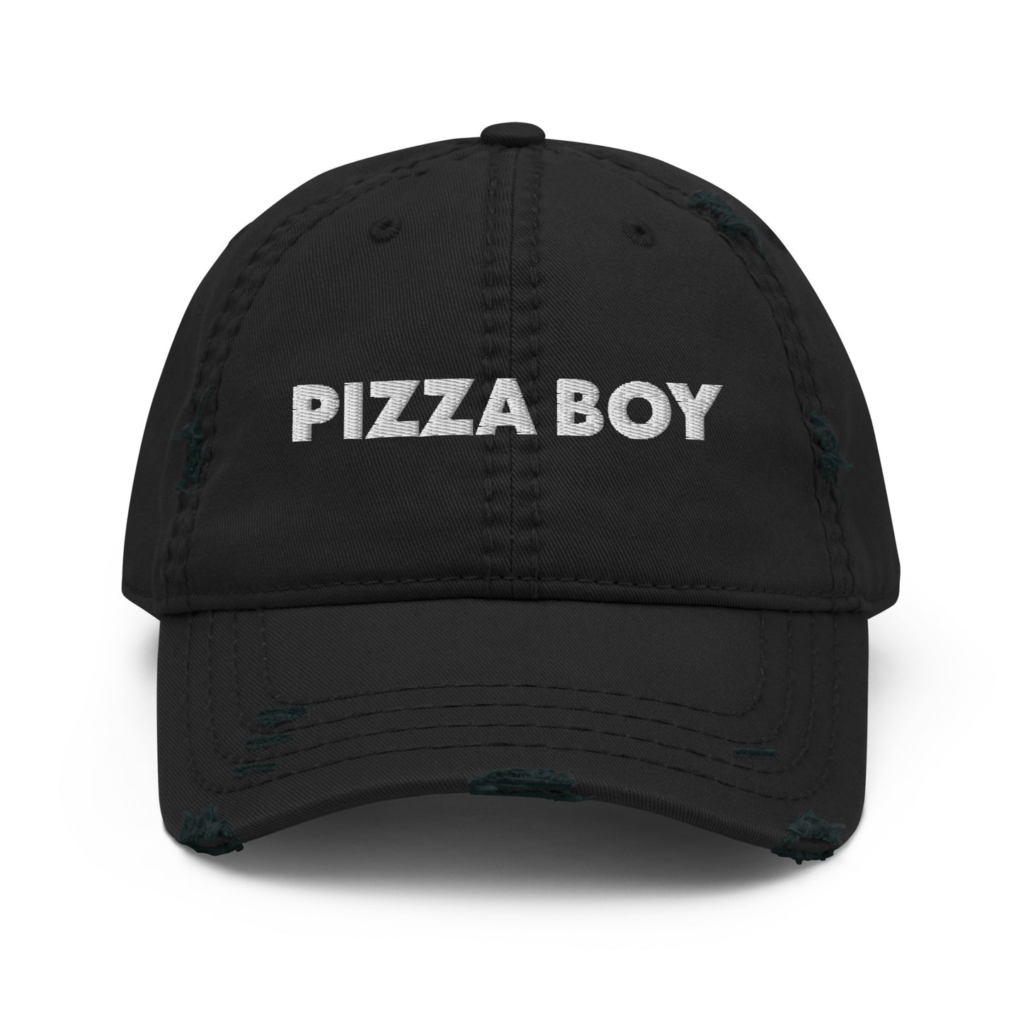 Black Pizza Boy Hat - Love pizza? Looking for gift for a pizza lover? This Pizza Boy hat is just what you need. It's a comfortable cotton hat with an adjustable closure and "Pizza Boy", expertly embroidered on the front. A funny foodie hat, designed by Nina and made just for you!