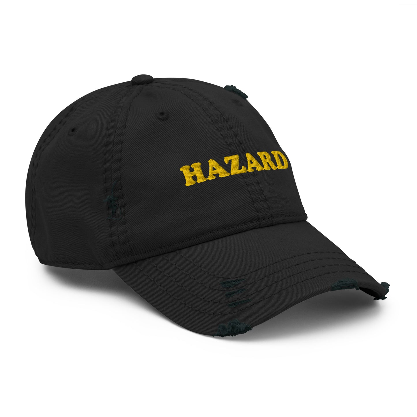 Black Hazard hat - Are you a hazard? Looking for a funny gift for a hazardous friend? This hazard dad hat is just what you need! It's comfortable and comes in a variety of colors with "HAZARD", expertly embroidered on the front. Designed by Nina and made just for you.