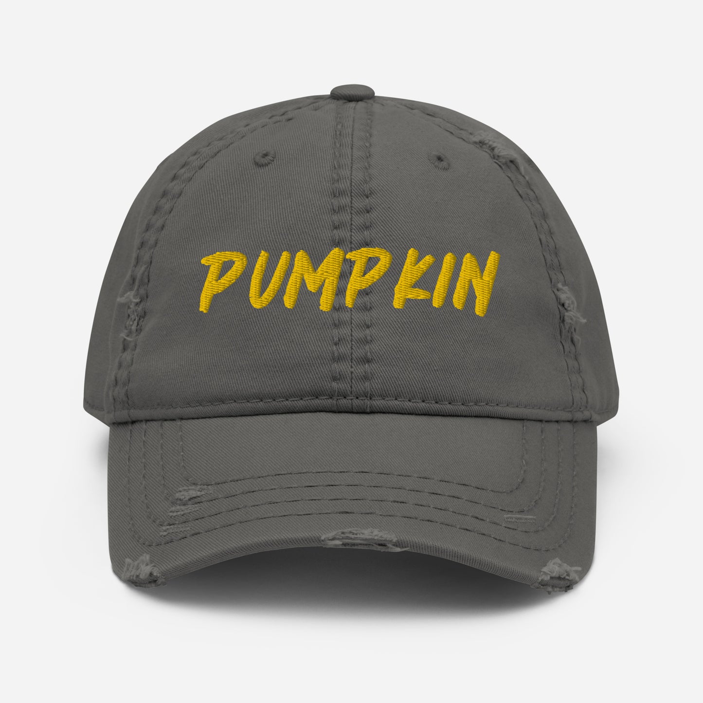 Gray pumpkin dad hat from Nina's Funky Shop by ninanush - Ready for pumpkin season? This pumpkin dad hat was designed by Nina and made just for you. It's sure to stand out and makes the perfect gift for pumpkin enthusiasts of all kinds. Add a little personality to your everyday outfits and celebrate your favorite foods in our funny foodie clothing and accessories.