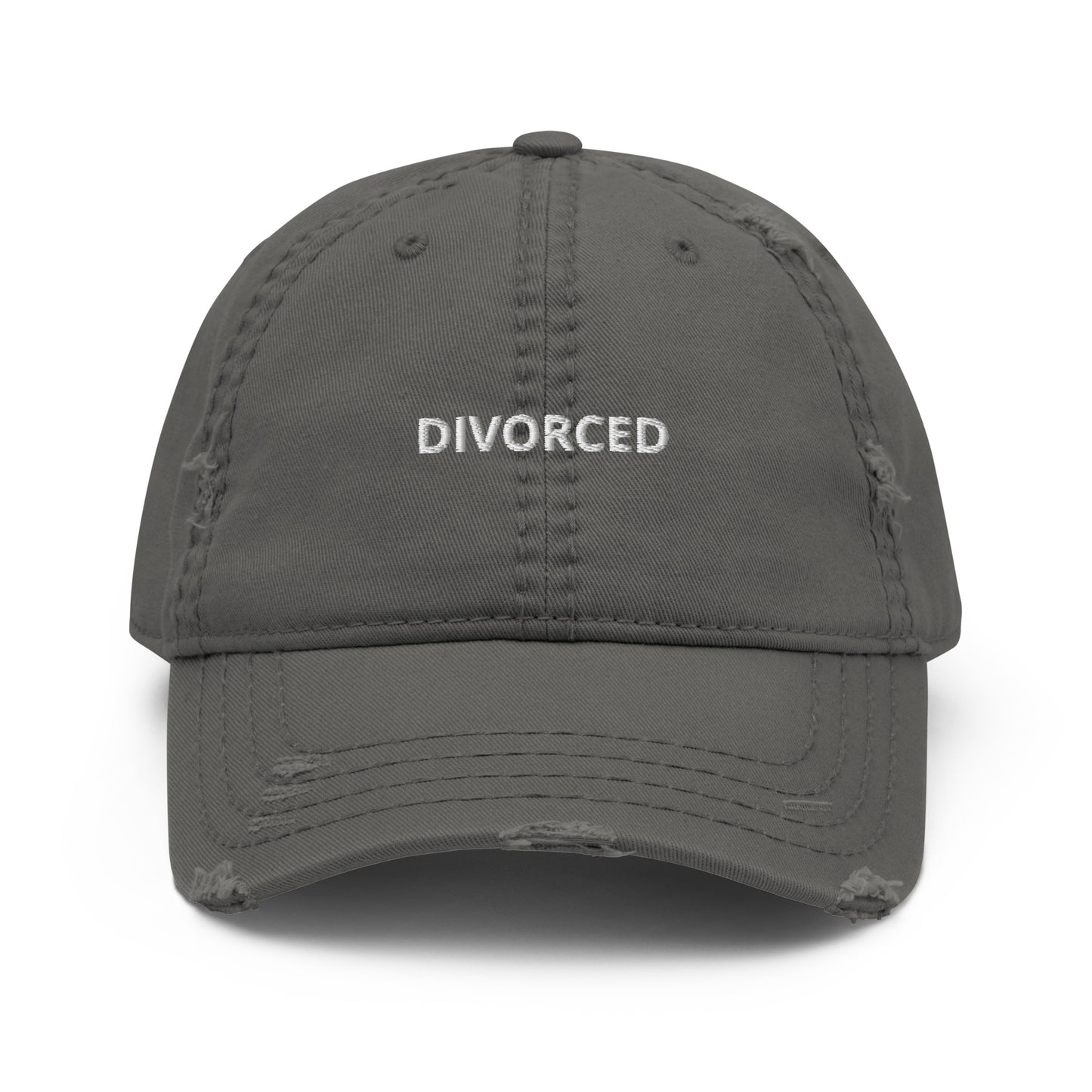 Gray Divorced Hat - Divorced? Looking for a funny gift for a divorced friend? This dad hat is just what you need to elevate your everyday divorcé style! It's comfortable and comes in a variety of colors with "Divorced", expertly embroidered on the front. Designed by Nina and made just for you! Looking for something personalized? Shoot us an email!