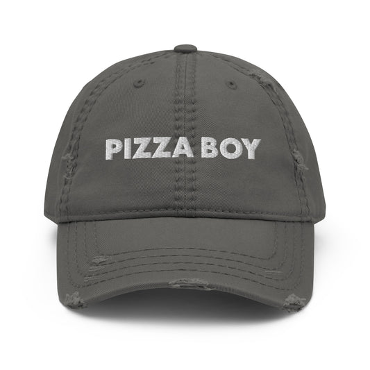 Gray Pizza Boy Hat - Love pizza? Looking for gift for a pizza lover? This Pizza Boy hat is just what you need. It's a comfortable cotton hat with an adjustable closure and "Pizza Boy", expertly embroidered on the front. A funny foodie hat, designed by Nina and made just for you! 