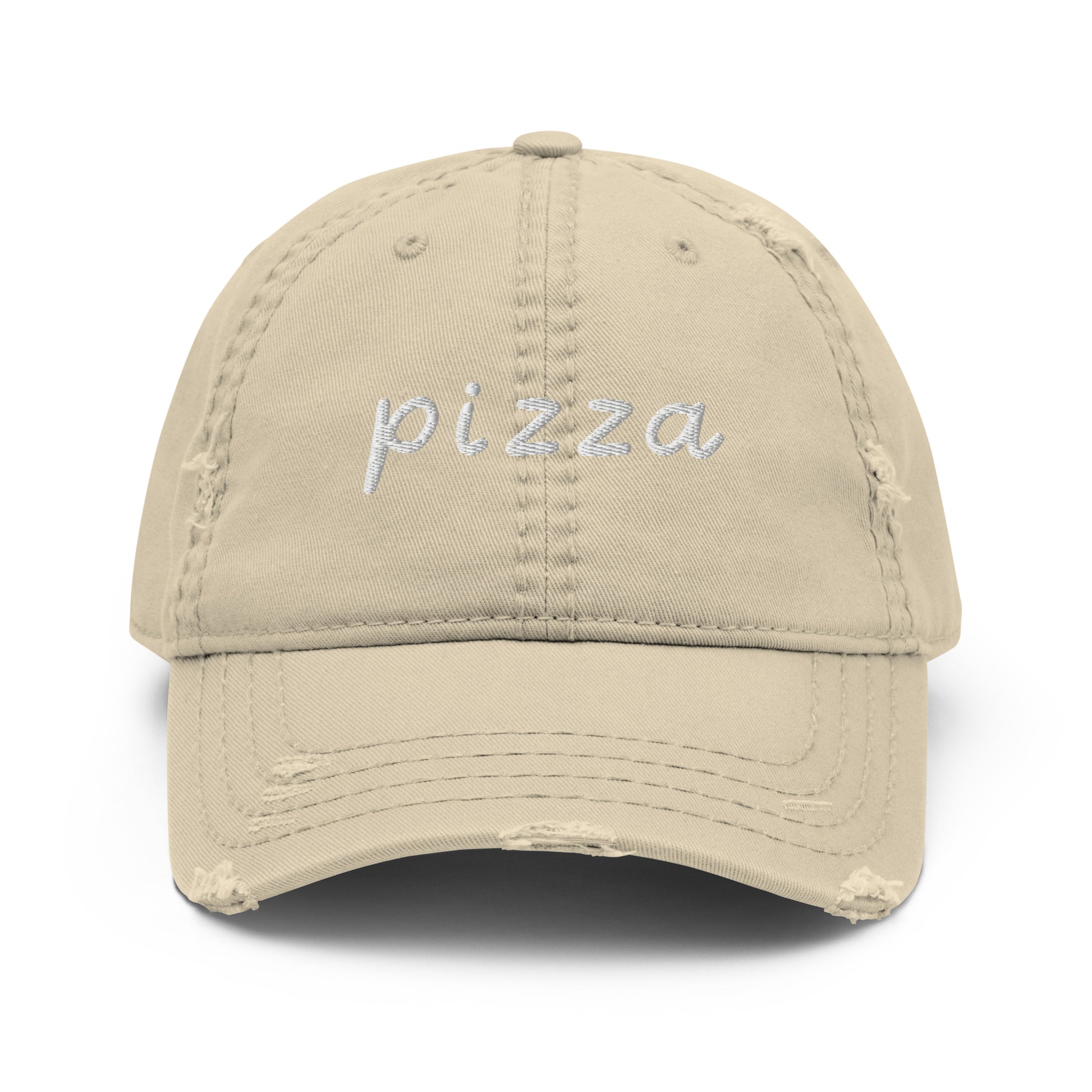 Khaki pizza hat - Love pizza? Eat pizza in style in our embroidered pizza hat. It's a classic dad hat with a funny design, perfect for everyday streetwear or a gift for a pizza enthusiast. Looking for something personalized? Shoot us an email! 