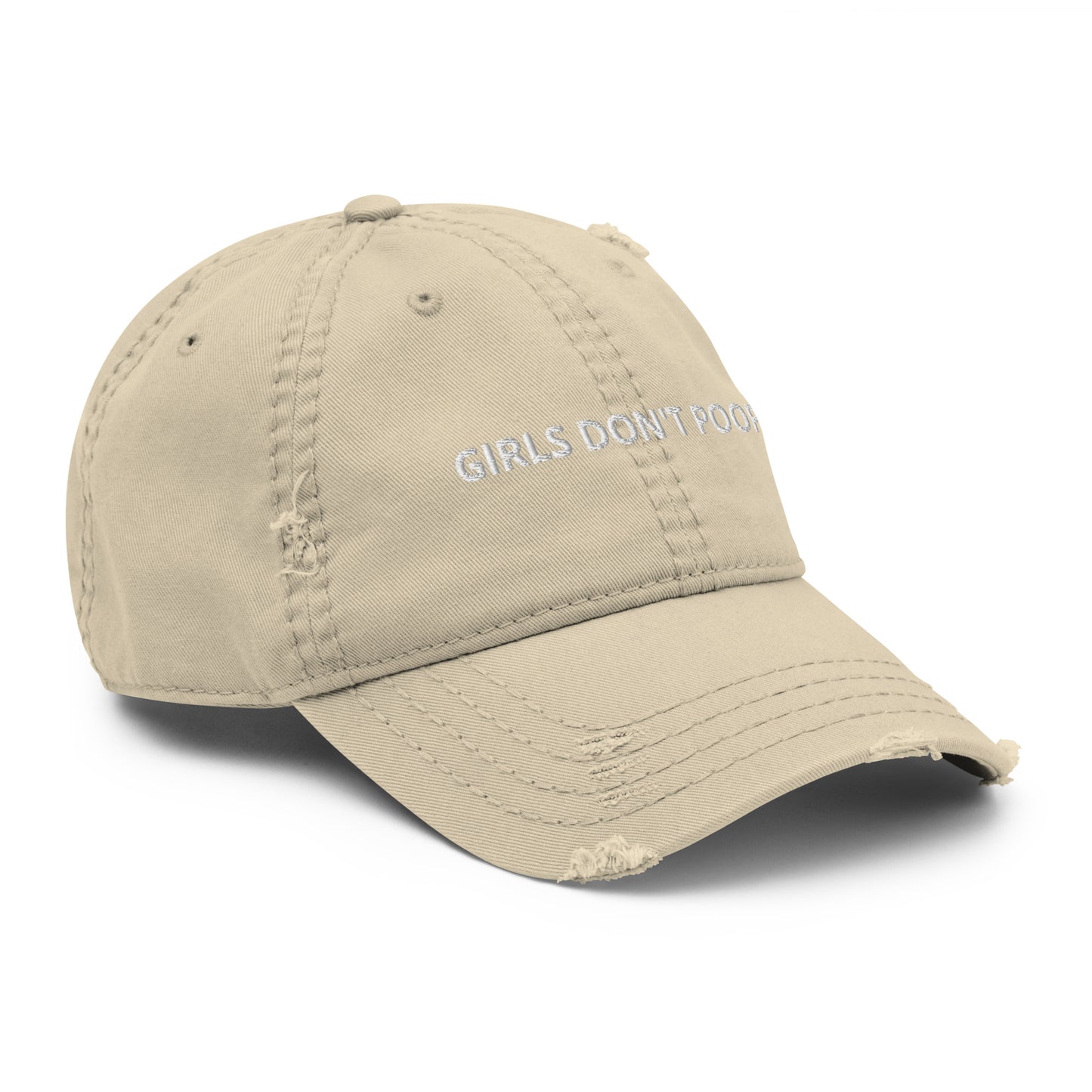 Girls Don't Poop Distressed Dad Hat