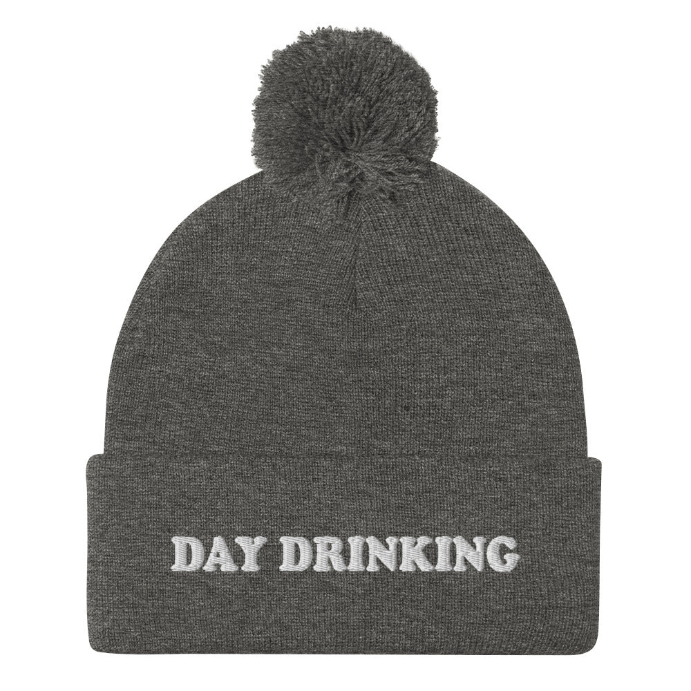 Gray Day Drinking Hat - A warm and cozy day drinking hat. Embroidered and made just for you! Looking for something personalized? A different embroidery color? Shoot us an email or check out our customizable apparel!