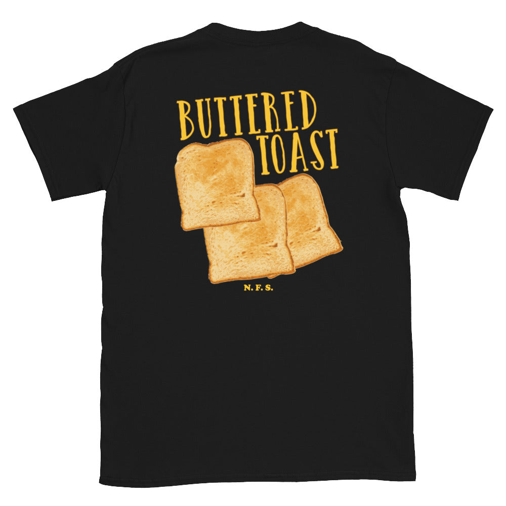 Black Buttered Toast T-Shirt - Buttered Toast T-Shirt - Our Buttered Toast T-Shirt is soft, comfortable and made just for you. It's a classic cotton t-shirt with a funny foodie design. Perfect for everyday streetwear or a gift for a butter enthusiast.